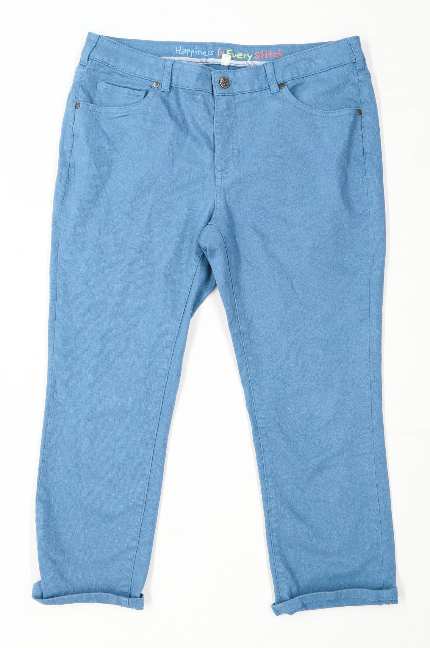 Womens White Stuff Teal Denim Jeans Size 14/L24