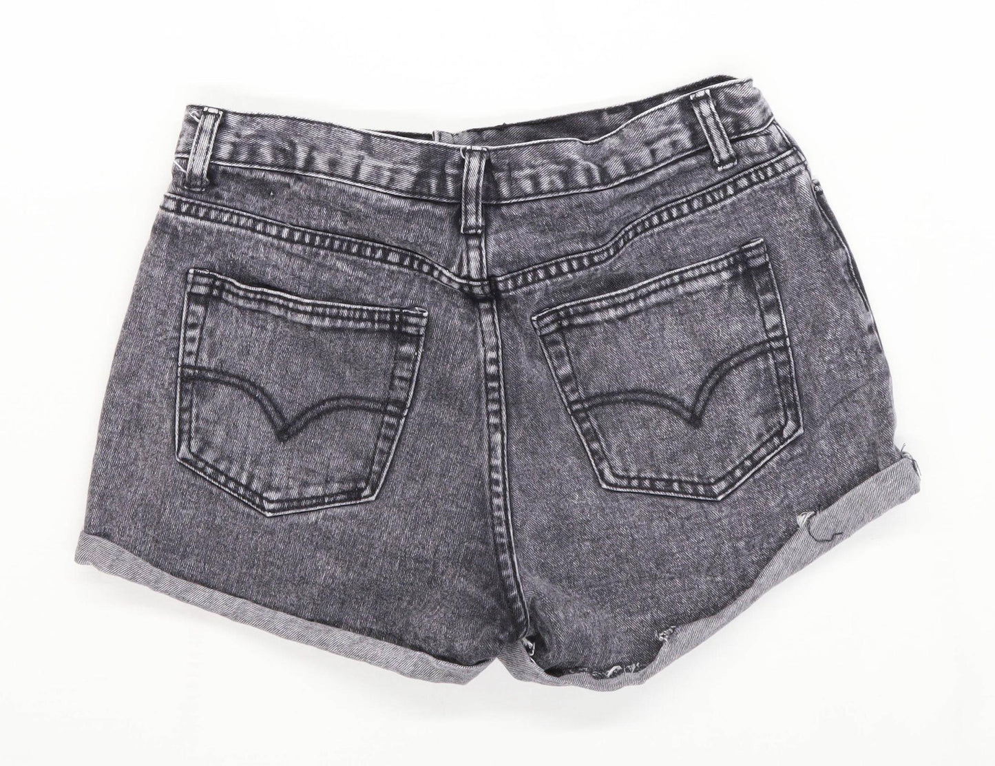 Womens Something Borrowed Grey Denim Shorts Size W30/L2
