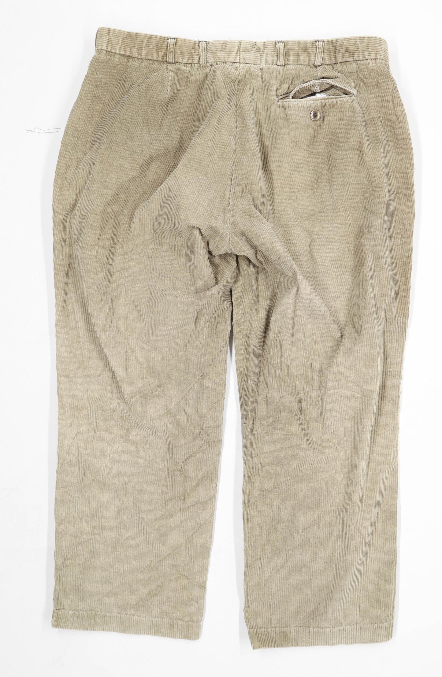 Premier Man Mens Beige Corduroy Trousers Size W42/L27