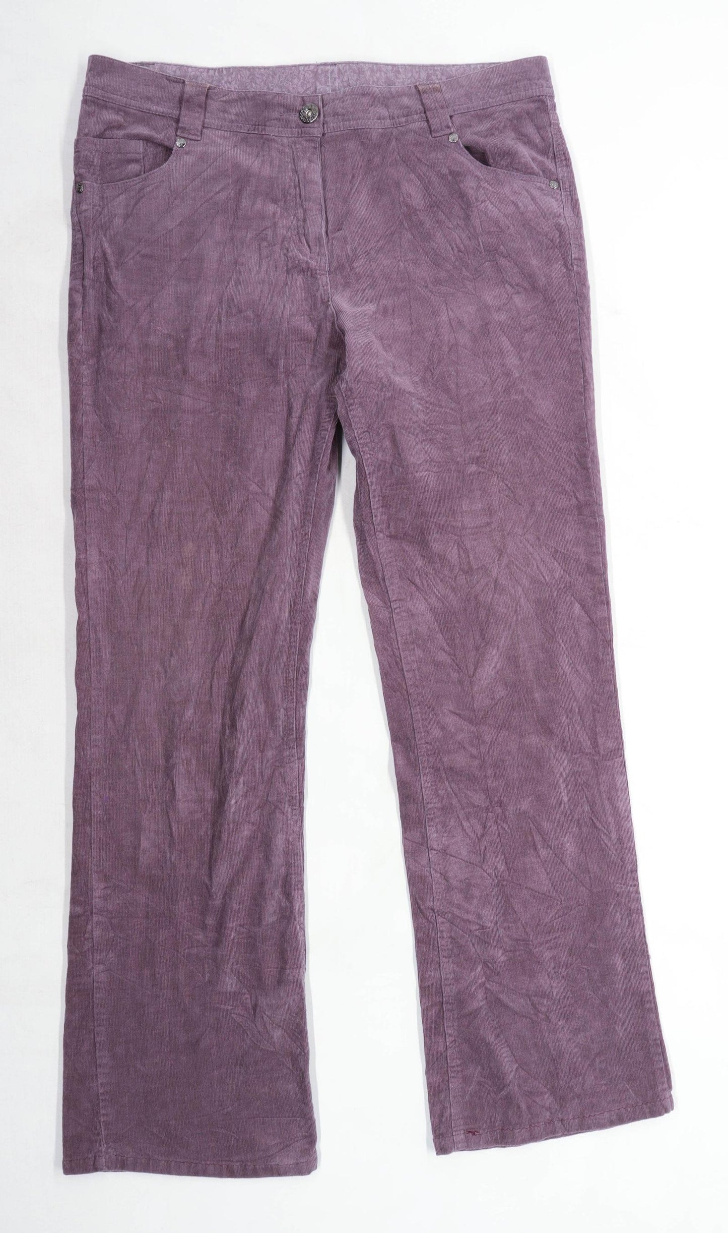 Womens TU Purple Corduroy Trousers Size 14/L31