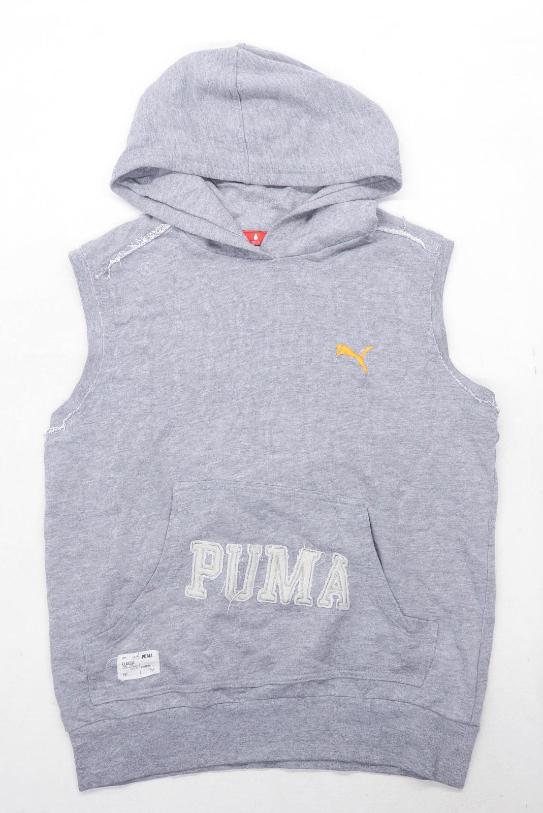 Puma Mens Size S Cotton Grey Hoodie