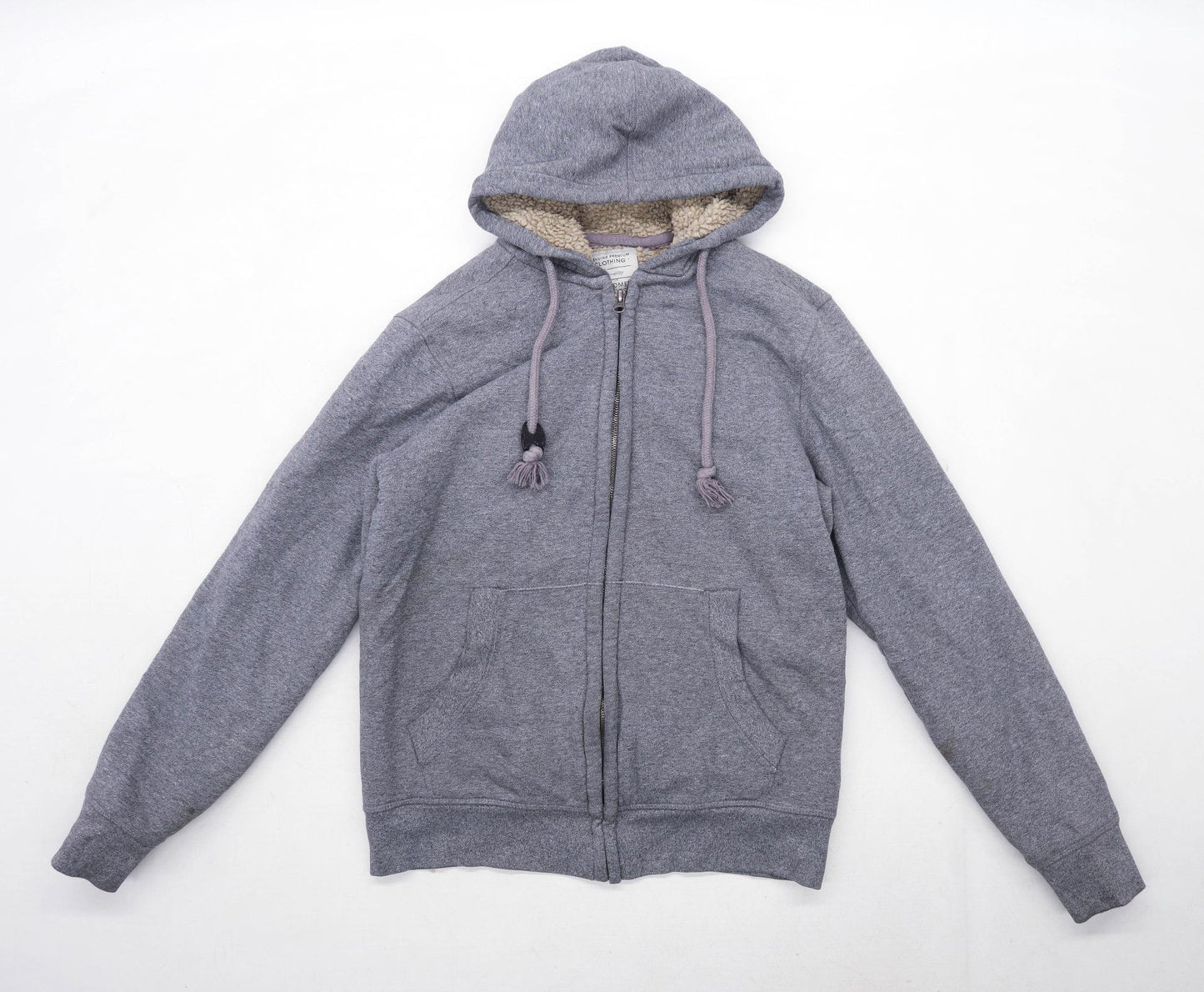 TU Mens Size S Cotton Blend Grey Hoodie