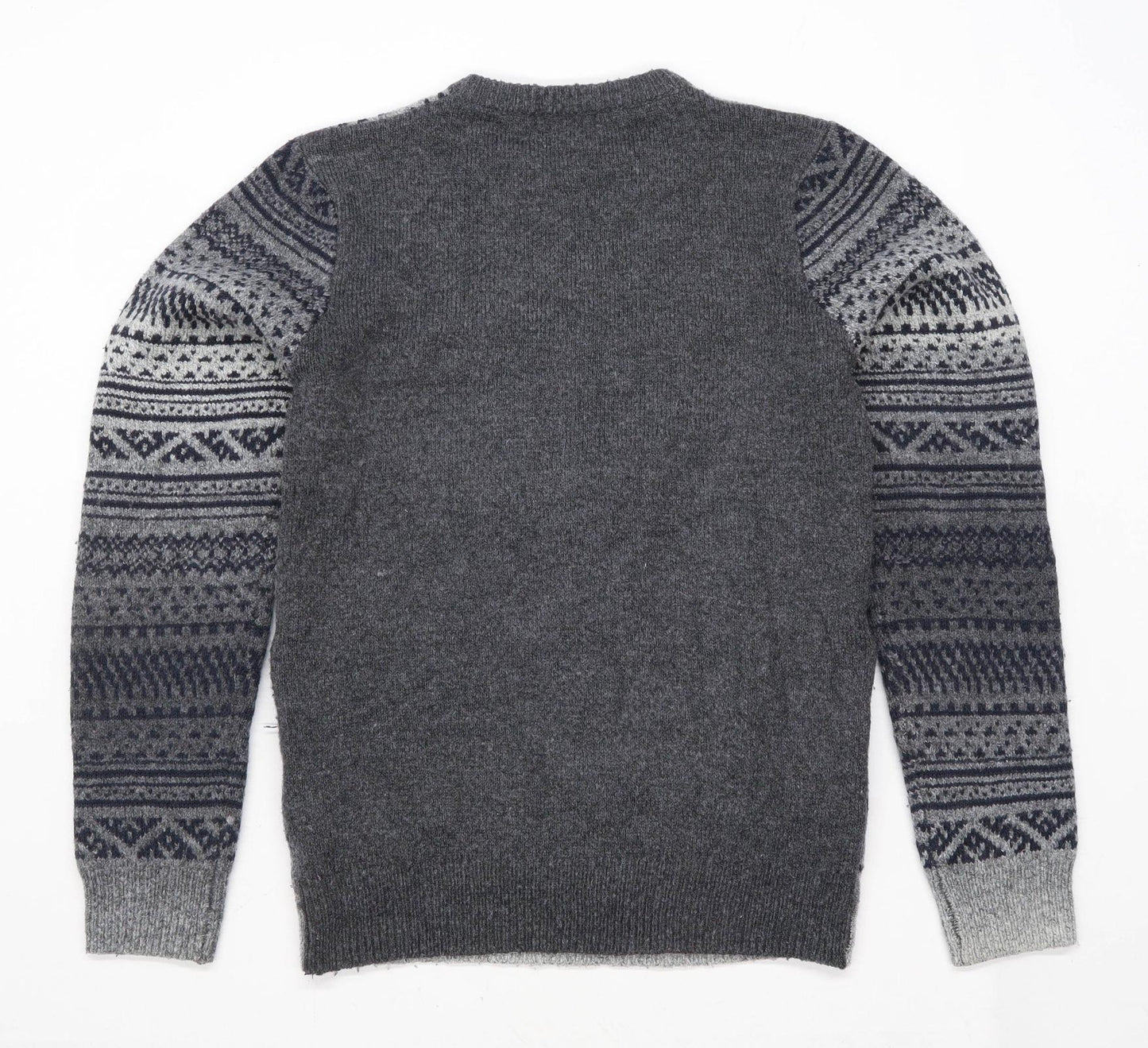 F&F Mens Size XS Geometric Grey Jumper