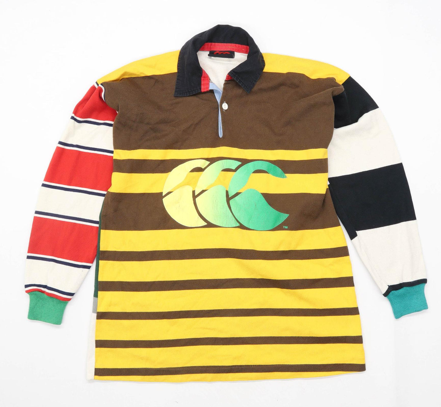 Canterbury Mens Size S Cotton Graphic Multi-Coloured Rugby Shirt