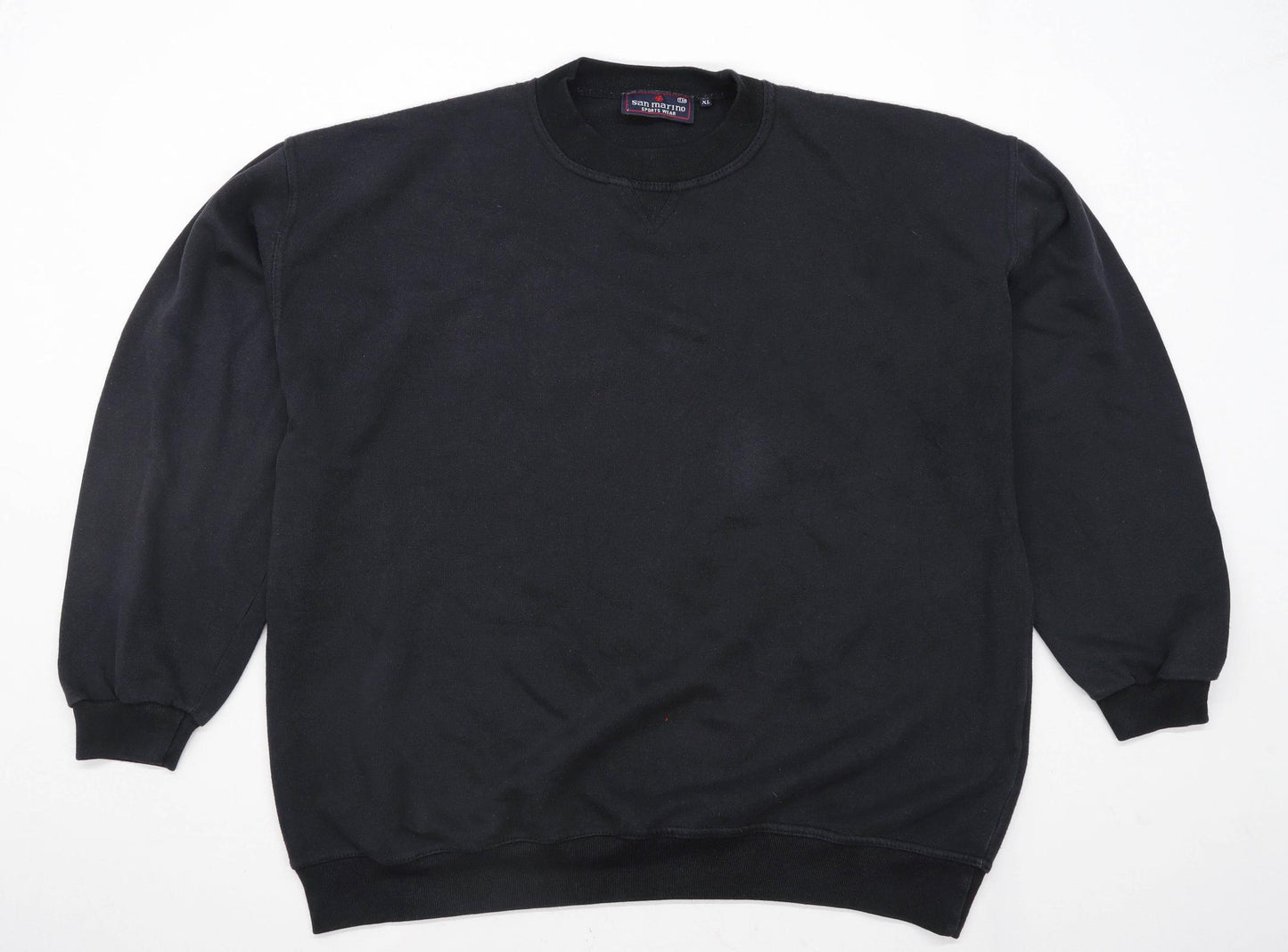 San Marino Mens Size XL Cotton Blend Black Sweatshirt