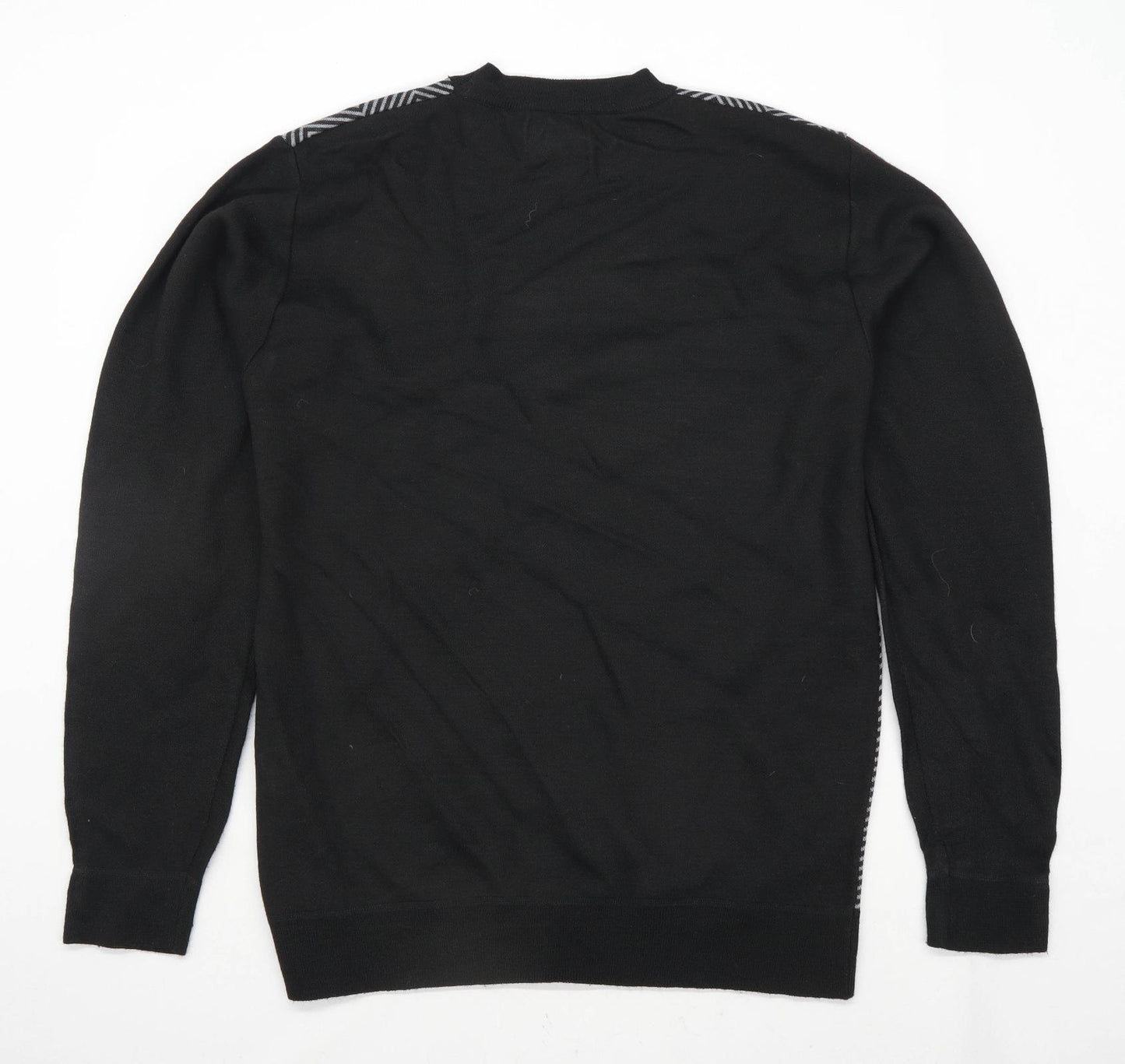 Ballantrae Mens Size XL Striped Black Jumper