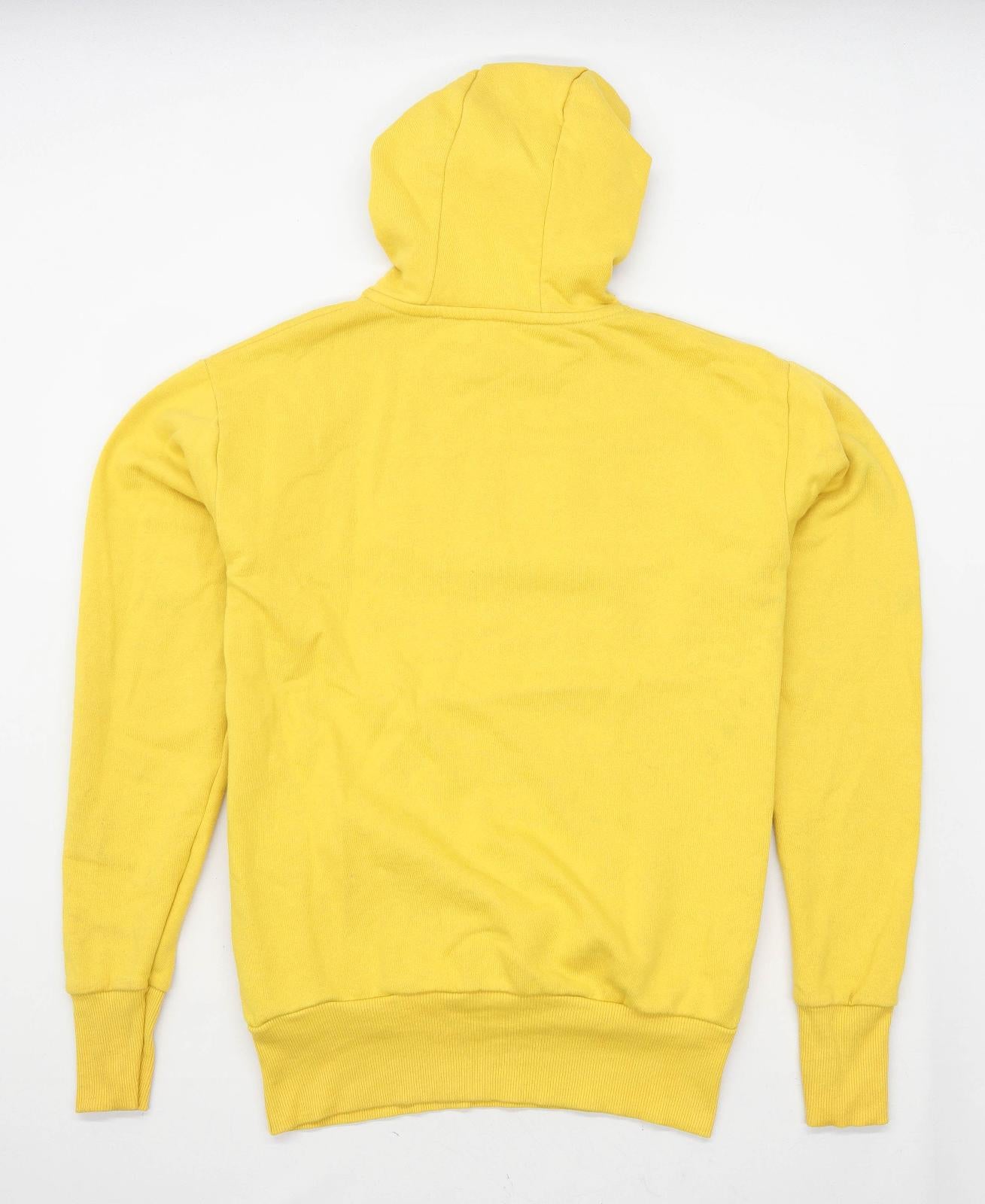 Primark Mens Size XS Cotton Blend Graphic Yellow Influence Hoodie