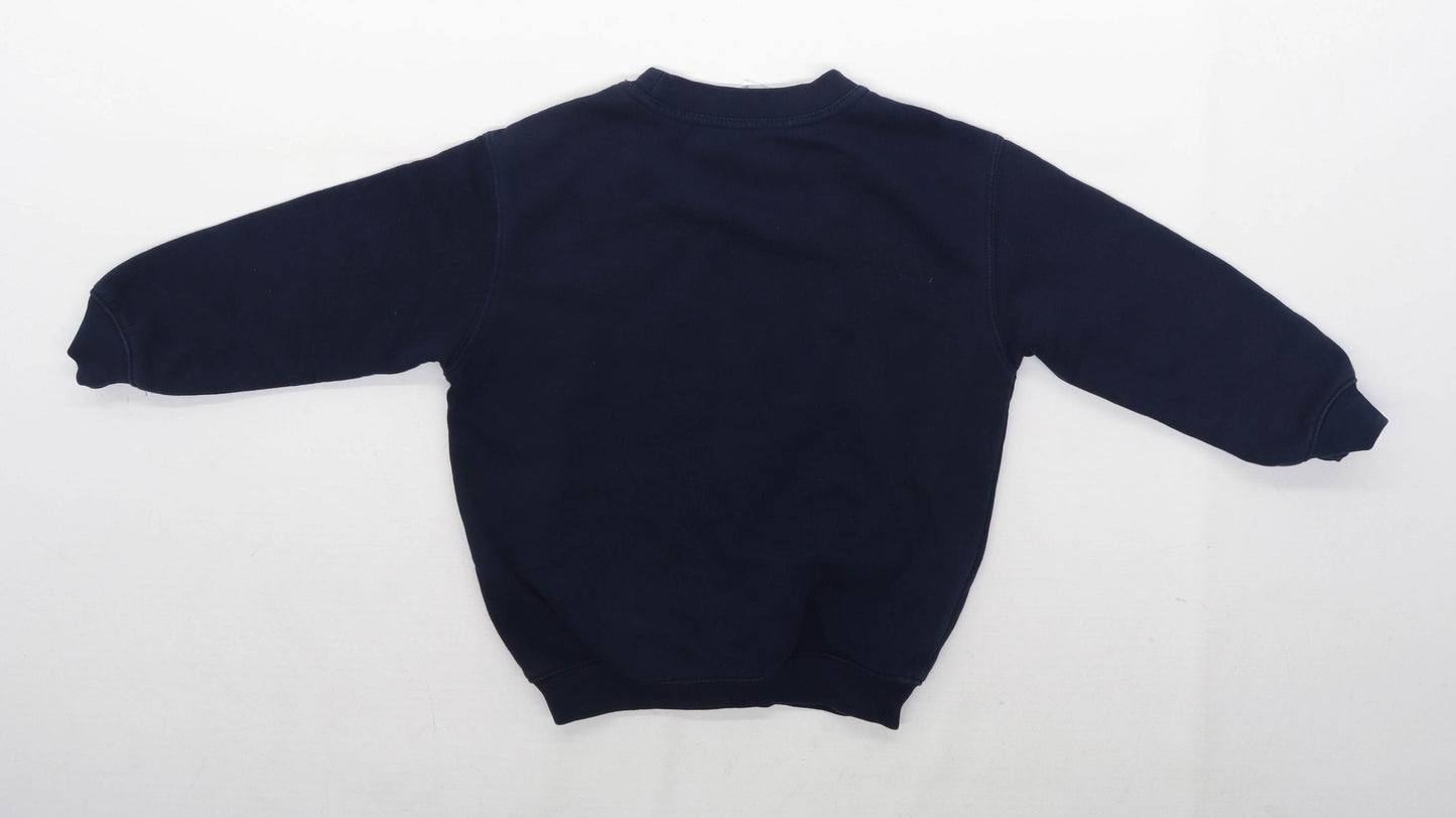 B&C Girls Blue Sweatshirt Age 5-6 Years