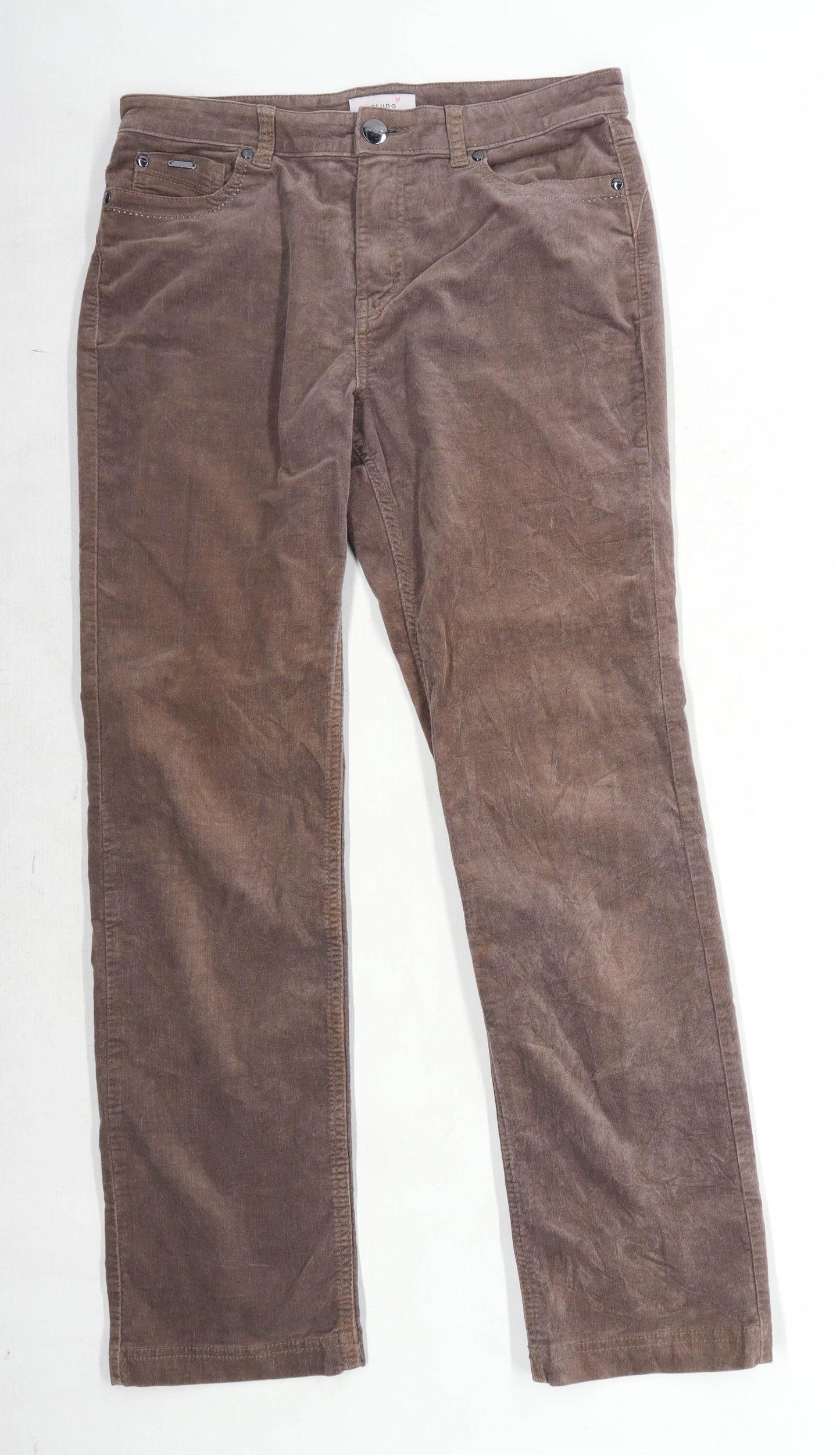 Womens Per Una Brown Corduroy Trousers Size W32/L30