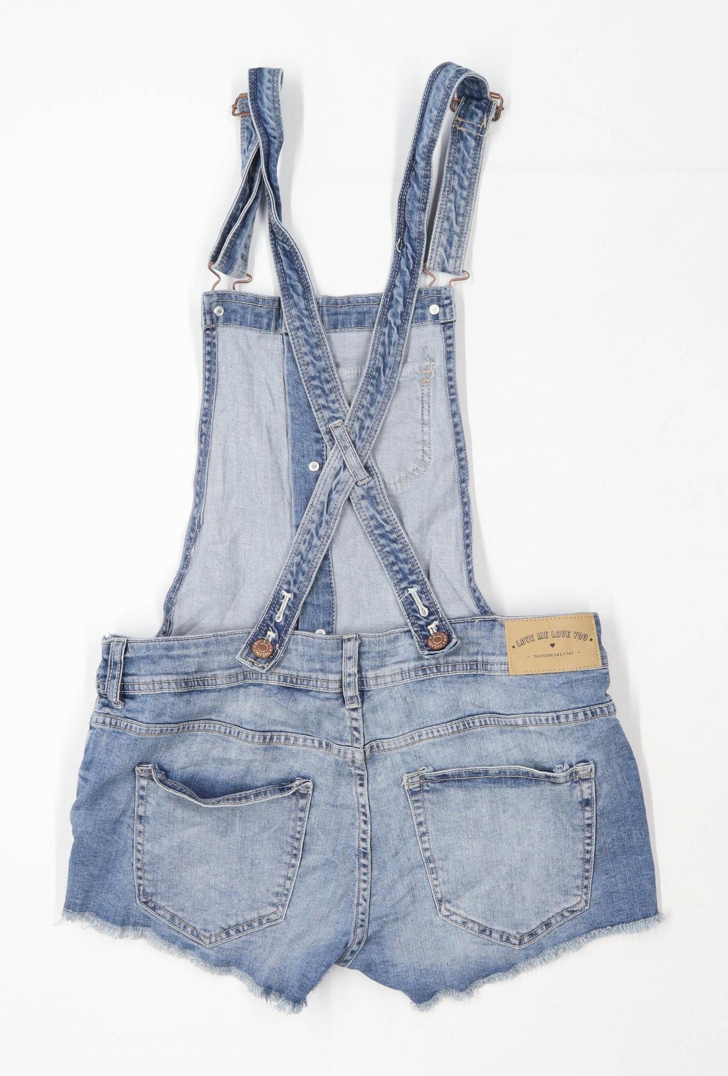 Womens H&M Blue Denim Dungarees Size 14/L3