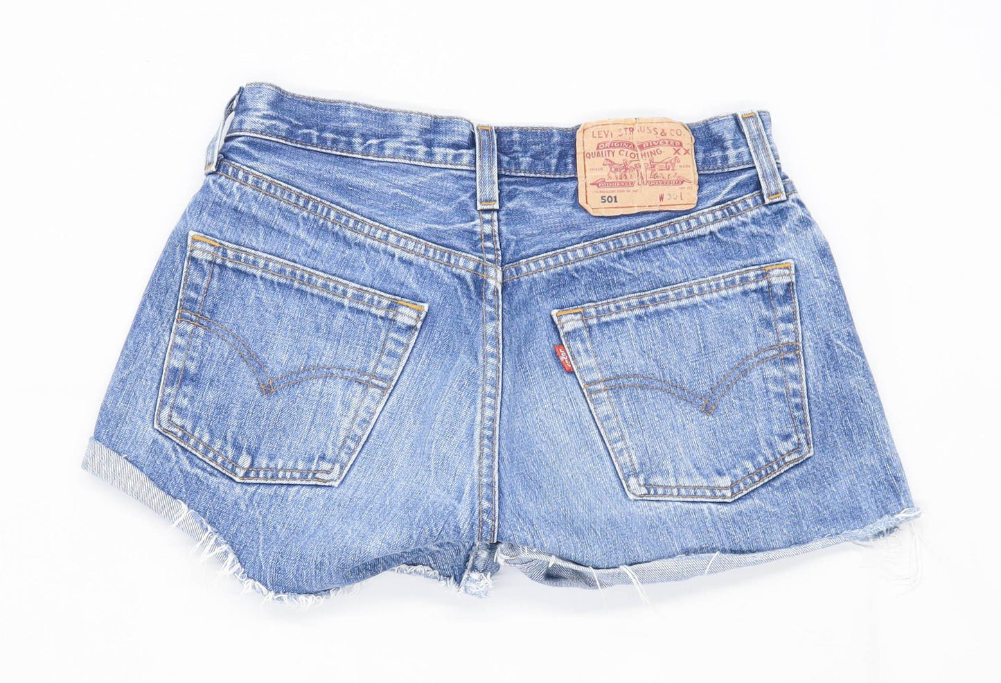 Womens Levis Blue Denim Shorts Size W26/L2