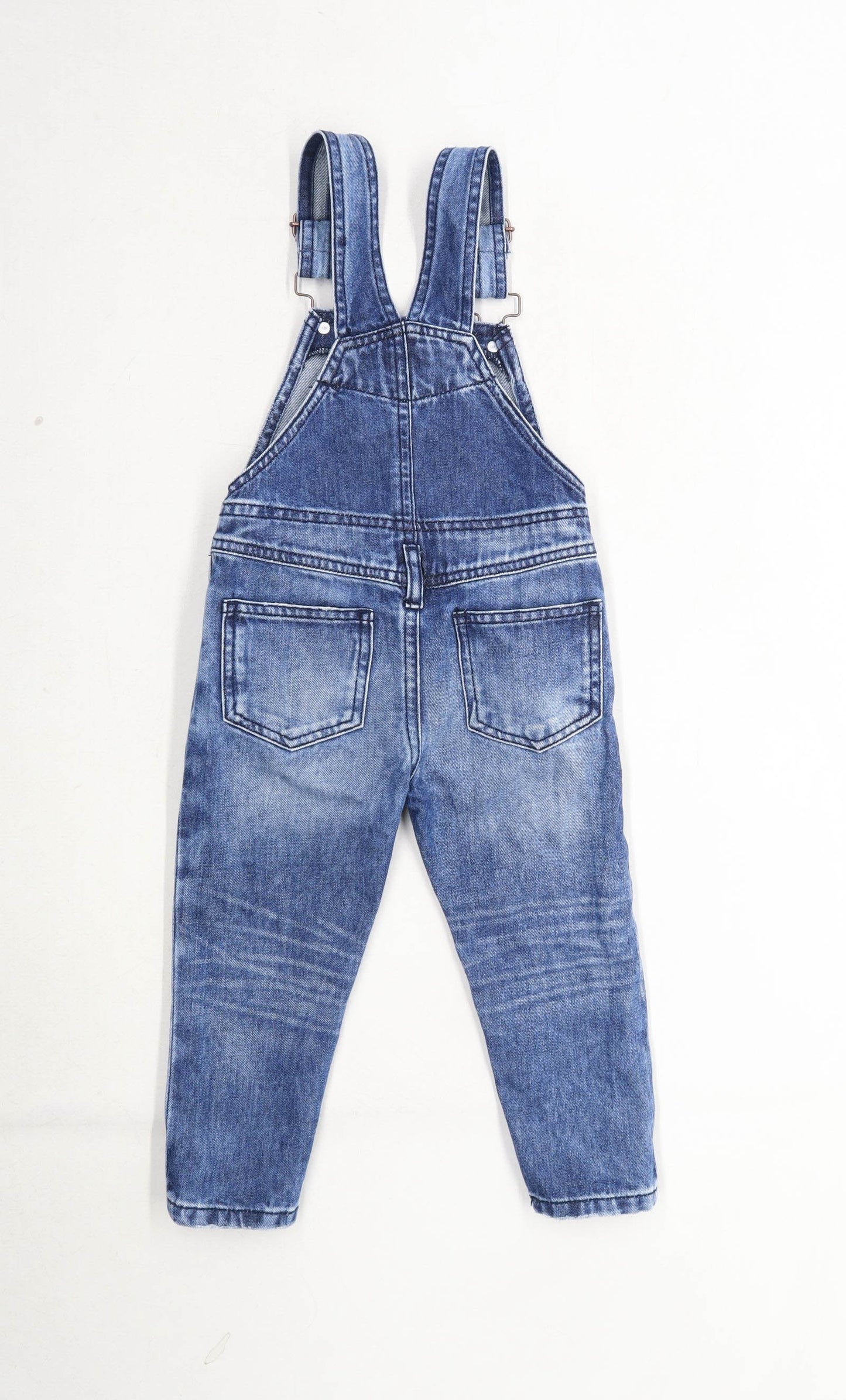 Outfit Girls Blue Dungarees Jeans Age 2-3 Years