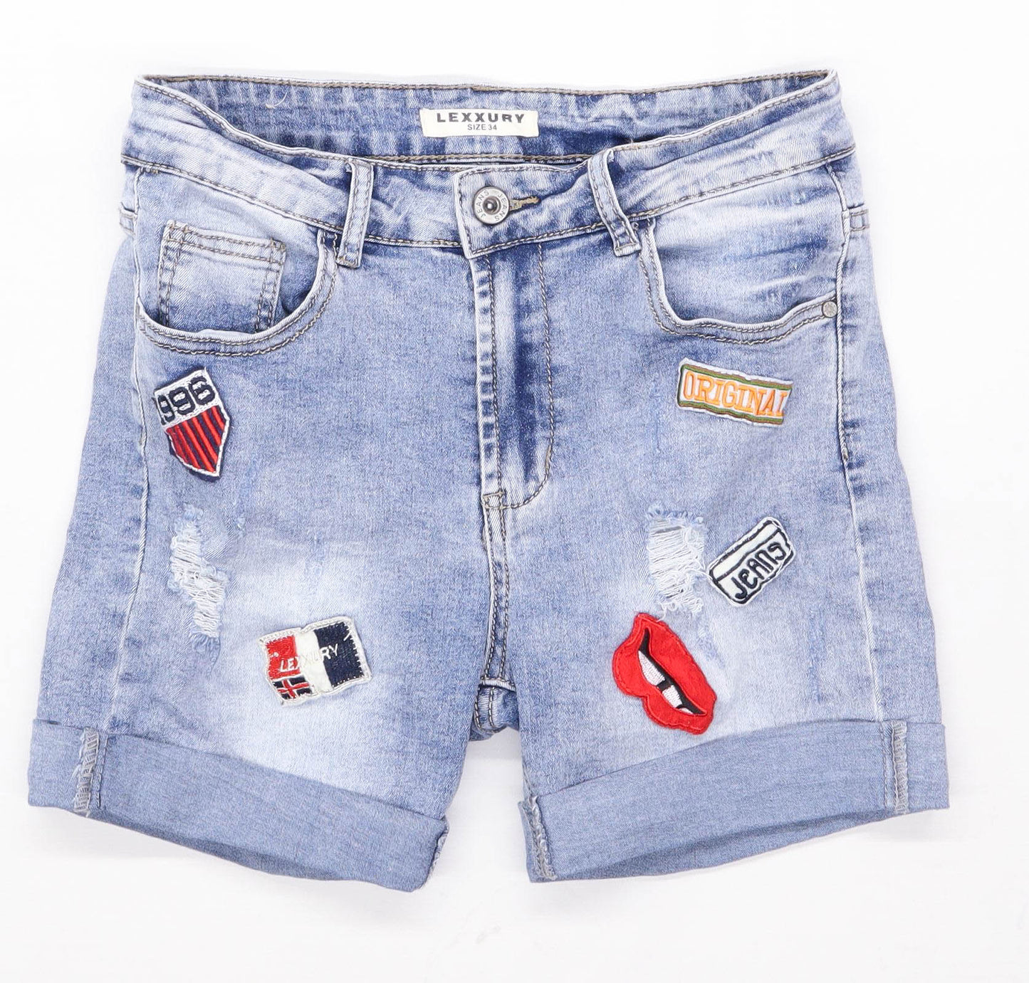 Womens Lexxury Blue Denim Shorts Size 6/L4