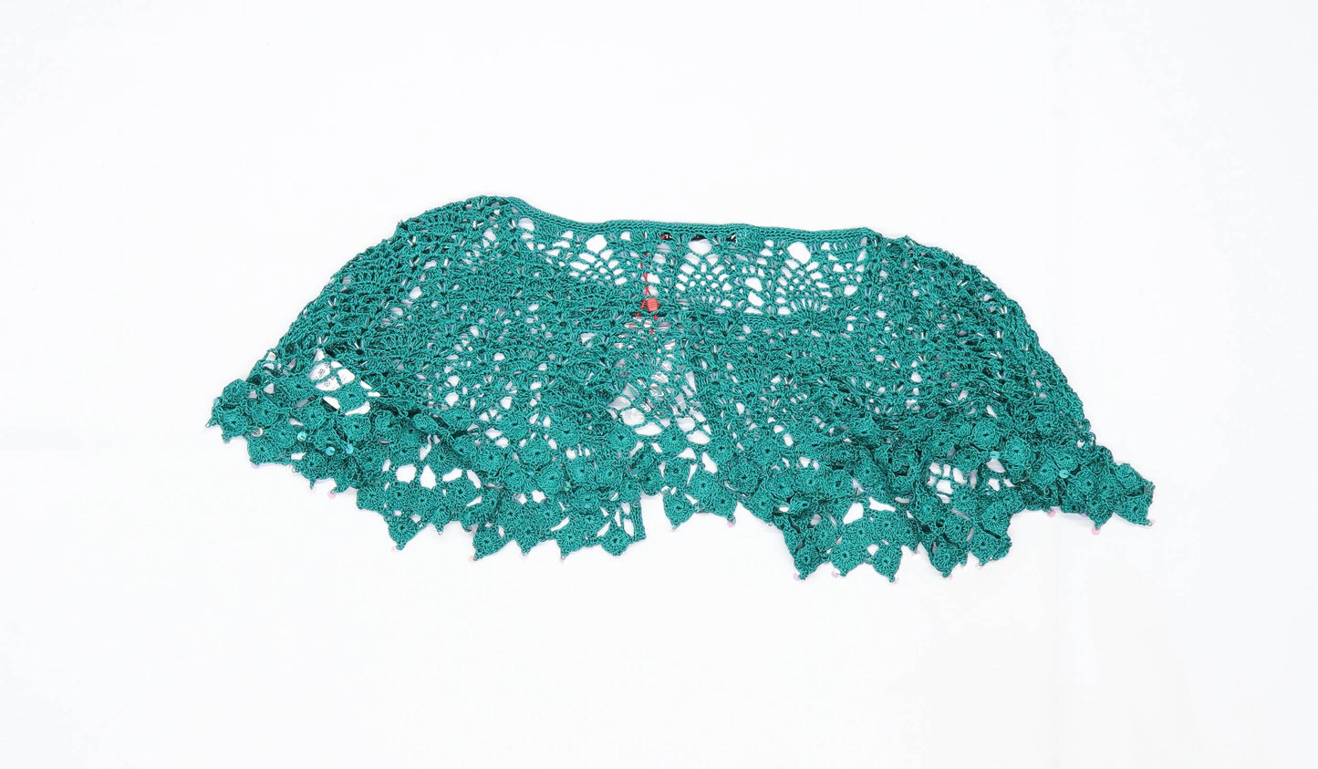 Nicholas Millington Womens Size S-M Textured Green Shrug (Regular)