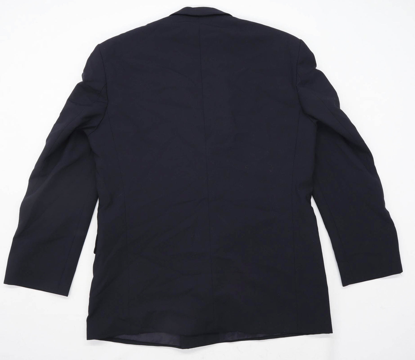 Debenhams Mens Wool Blend Blue Double Breasted Suit Jacket 40 Chest (Regular)