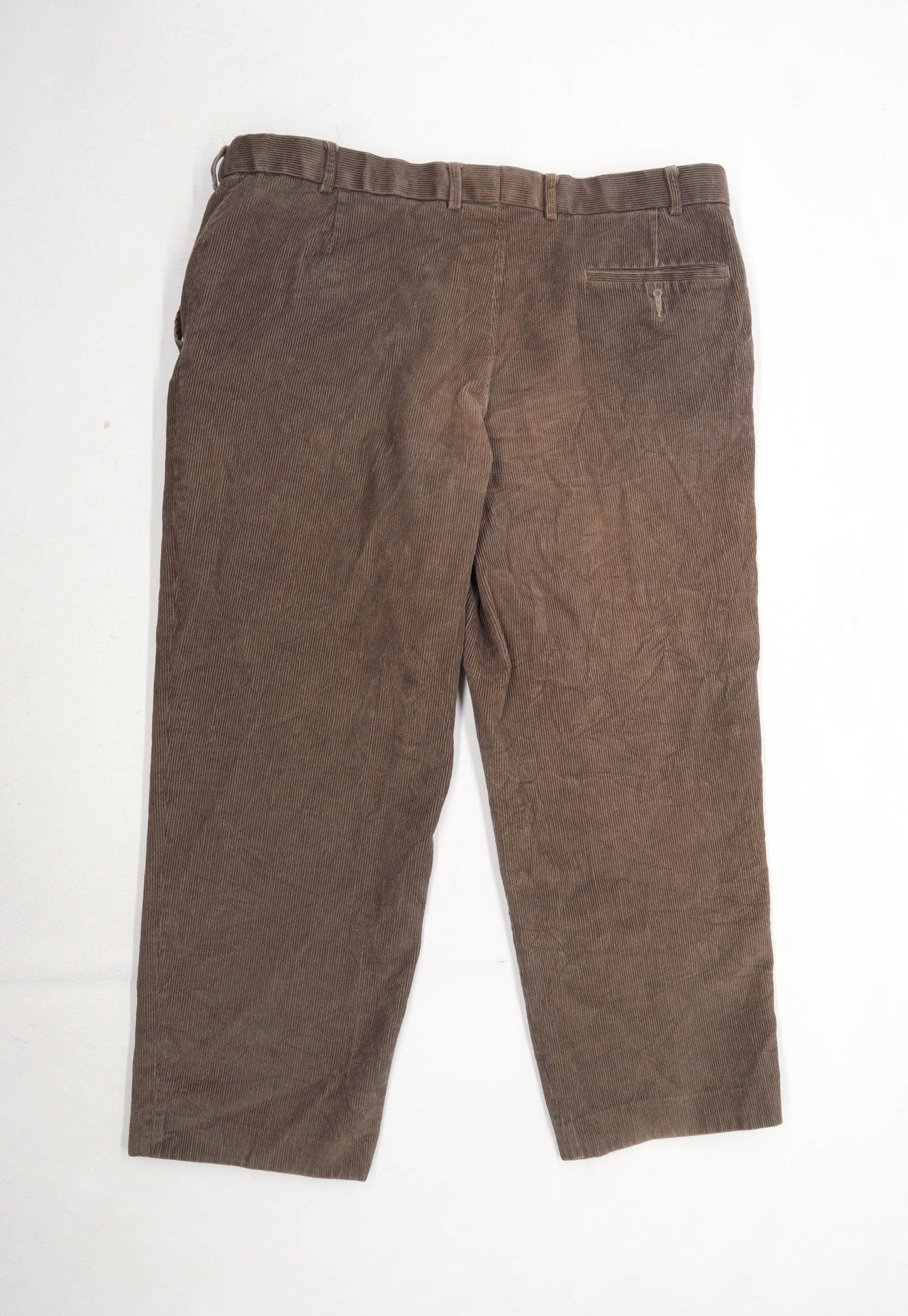 Marks & Spencer Mens Textured Brown Corduroy Trousers Size W38/L27