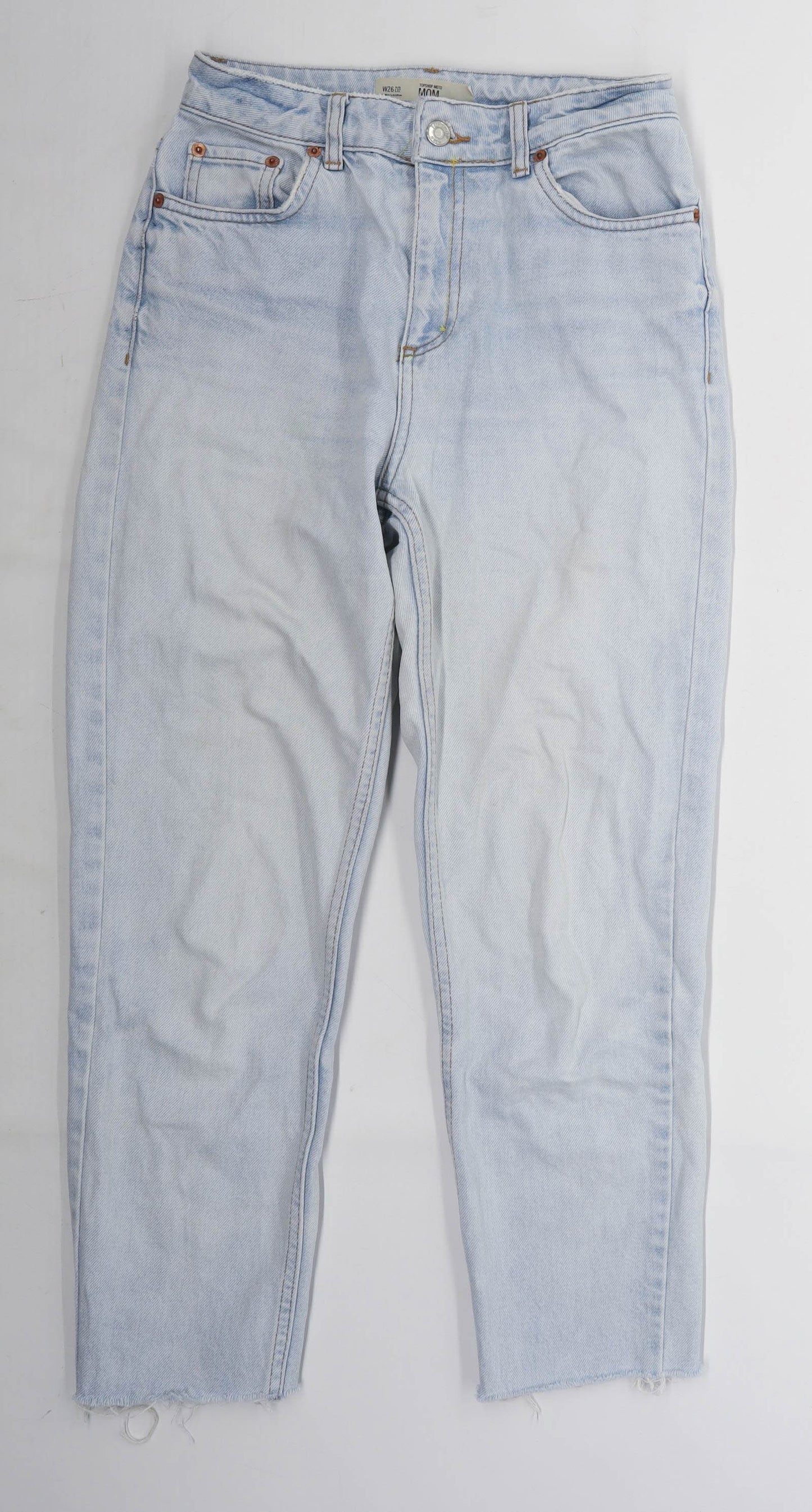 Womens Topshop Blue Mom Denim Jeans Size W26/L32