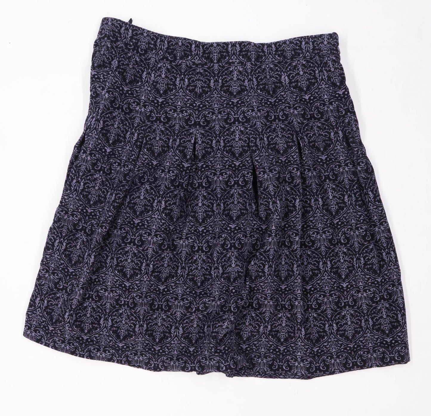 Papaya Womens Size 16 Corduroy Paisley Black Flare Skirt (Regular)