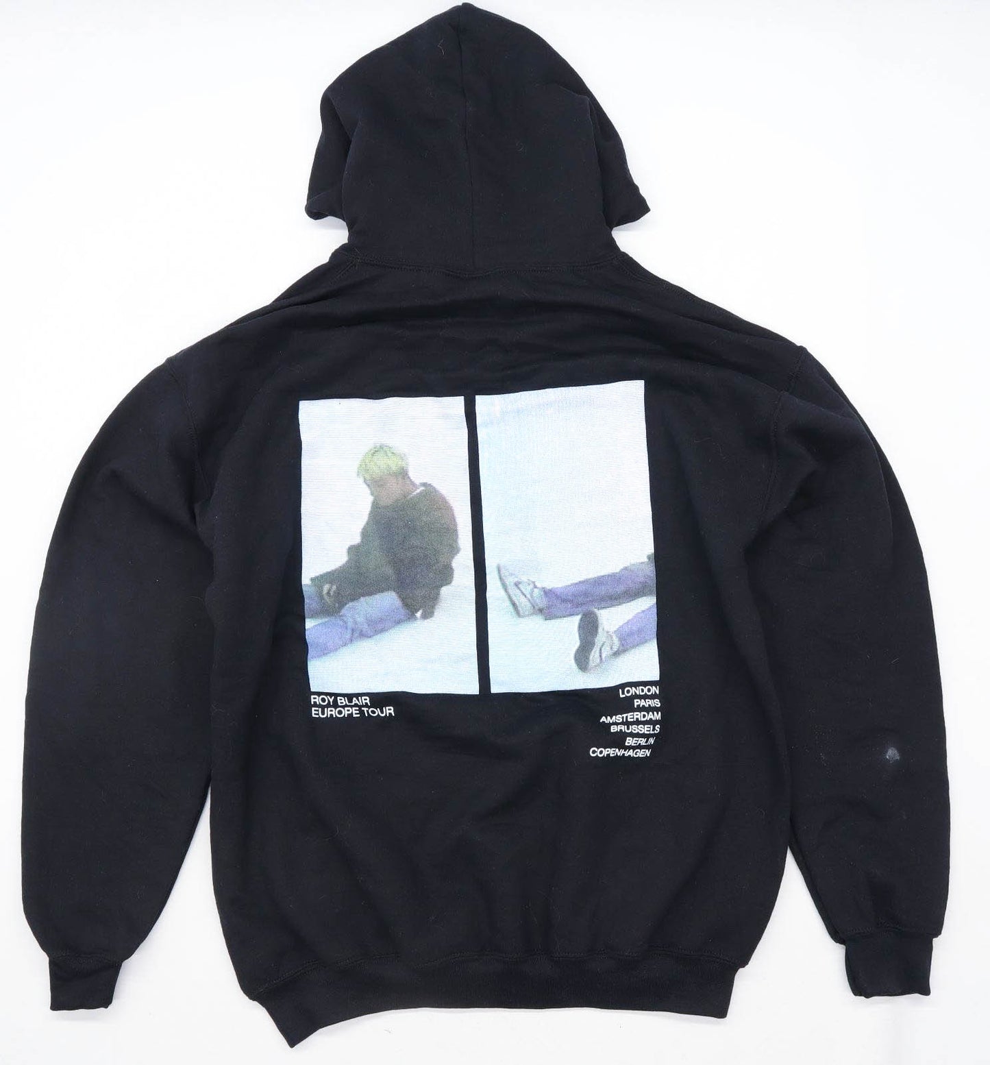 Roy Blair Mens Size M Cotton Blend Graphic Black Europe Tour Hoodie