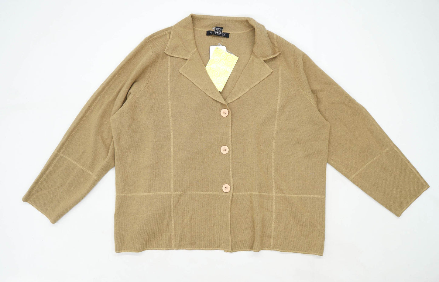 Dialogue Womens Size 3XL Brown Cardigan (Regular)