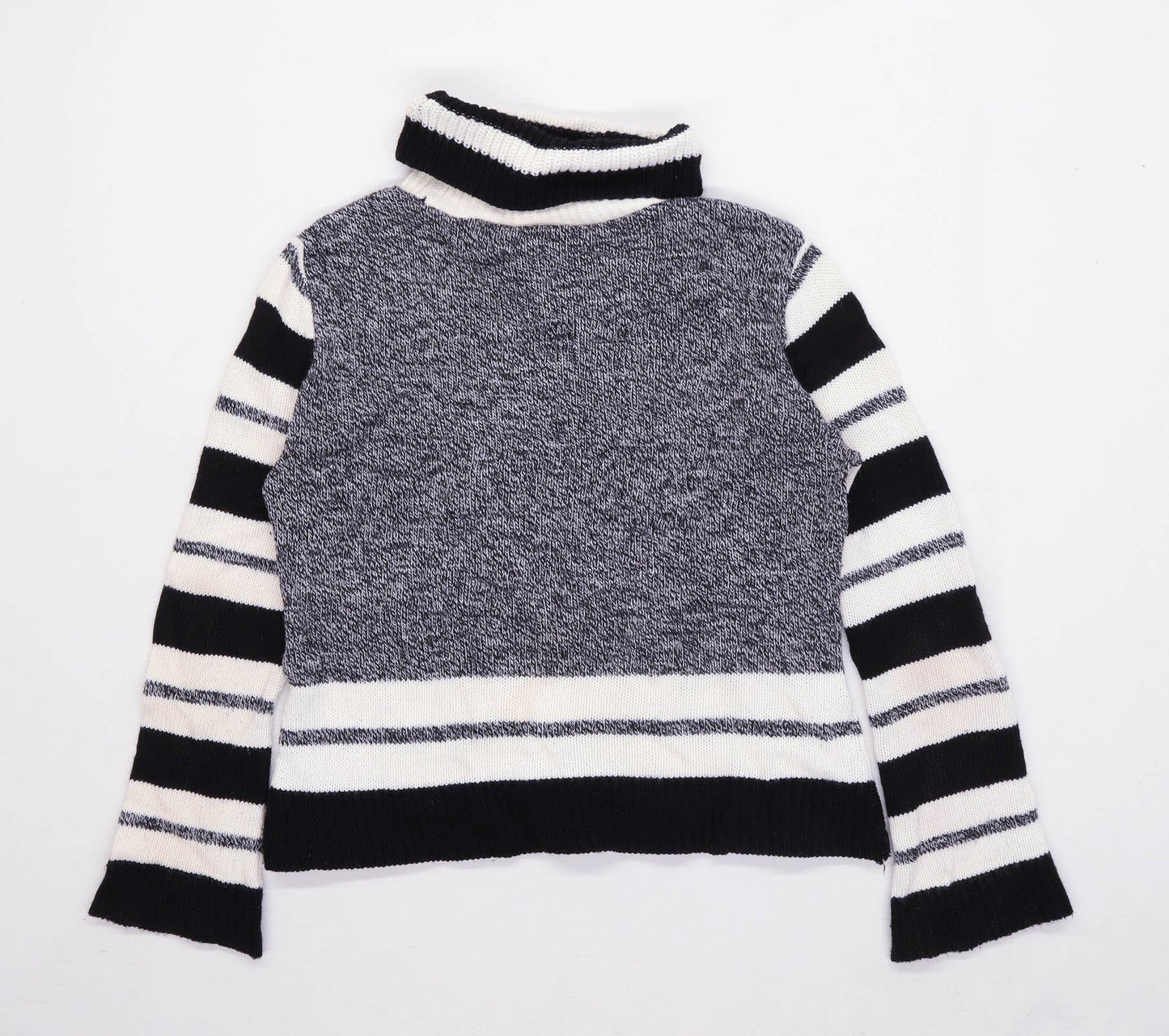 Yessica Womens Size M Graphic Black Snowflake Jumper (Regular)
