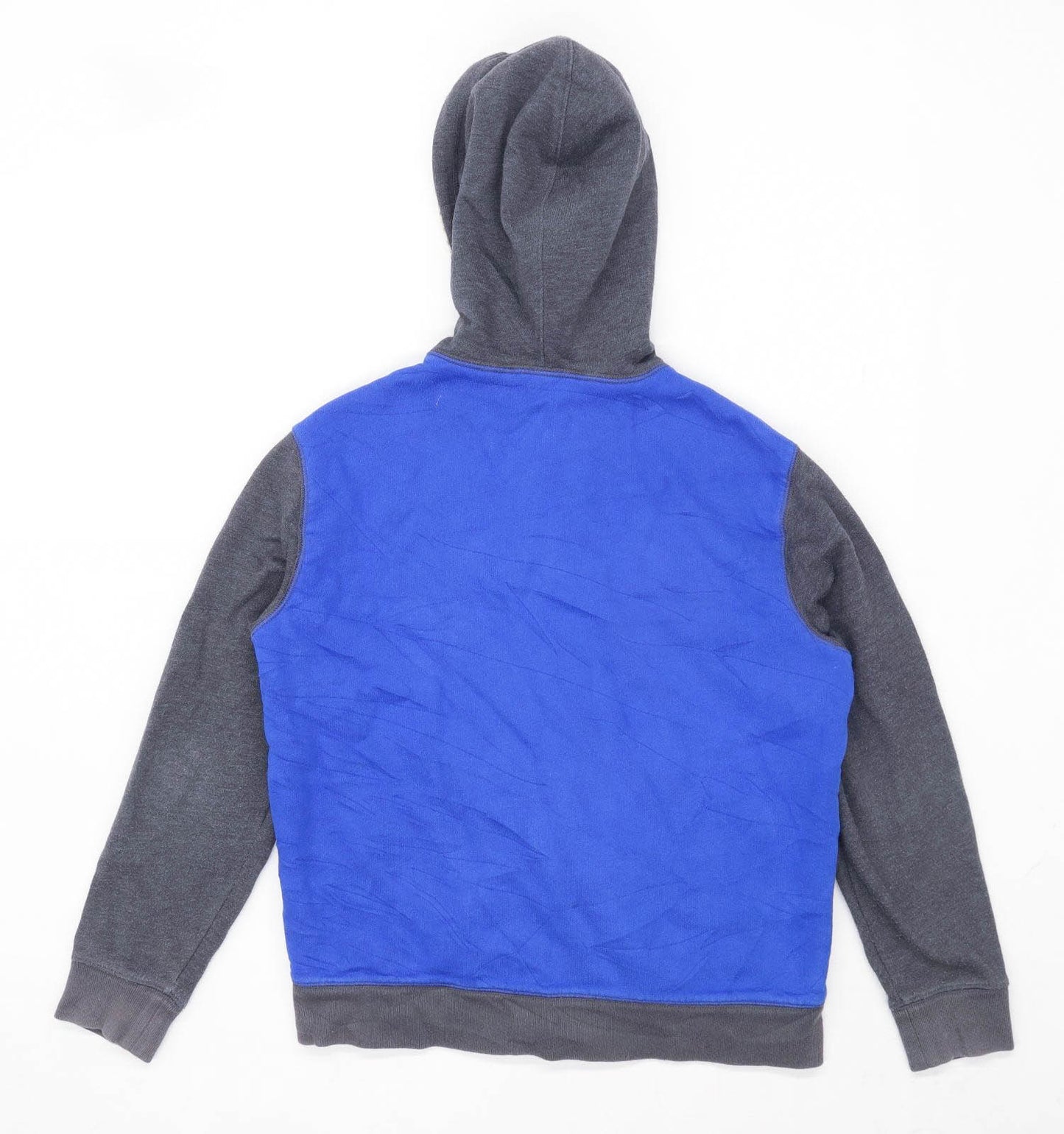 Lands End Boys Blue Zip Up Fleece Lined Hoodie Age 10-11 Years