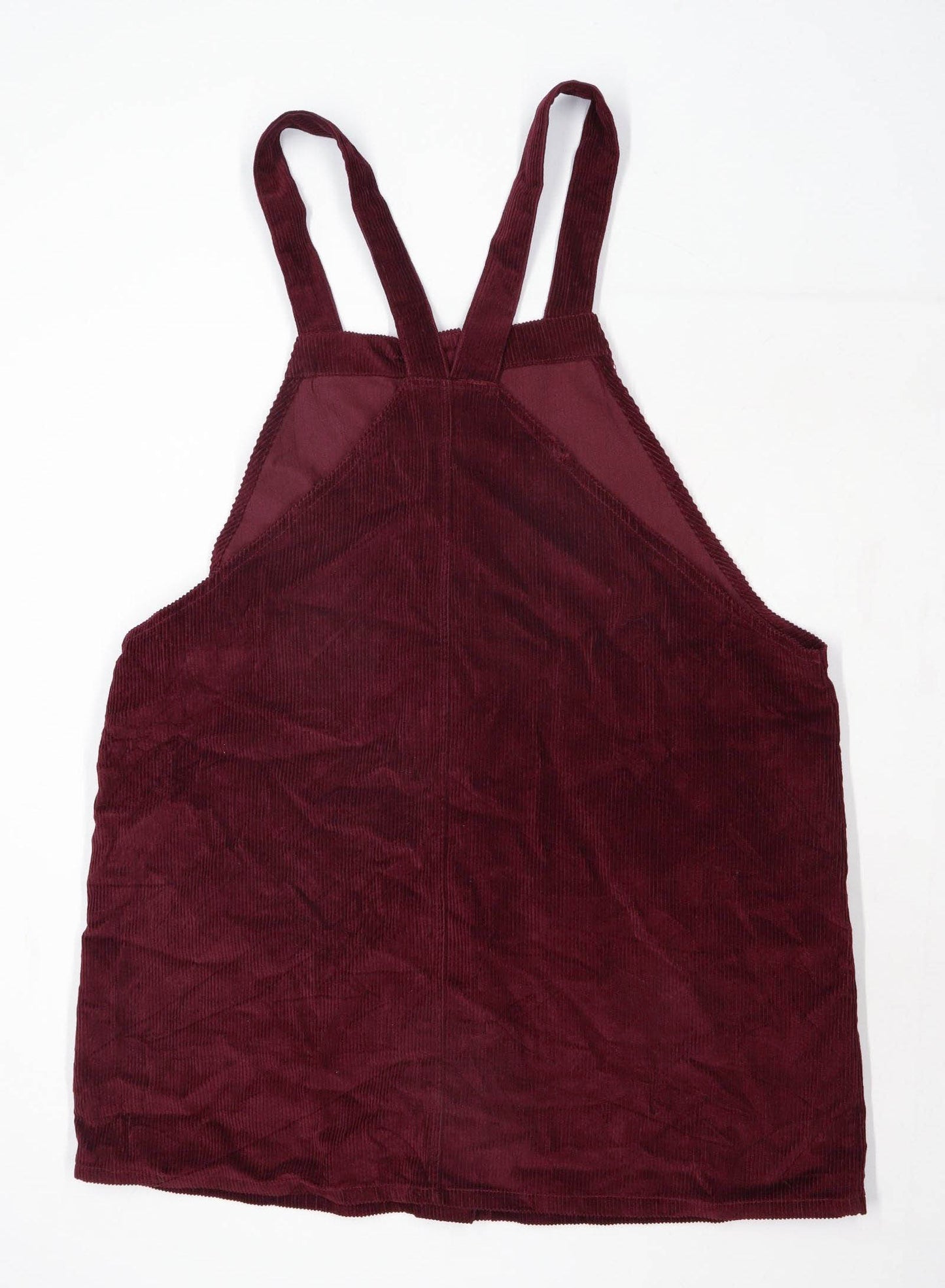 Pep & Co Womens Size 20 Corduroy Strappy Burgundy Pinafore Dress (Regular)