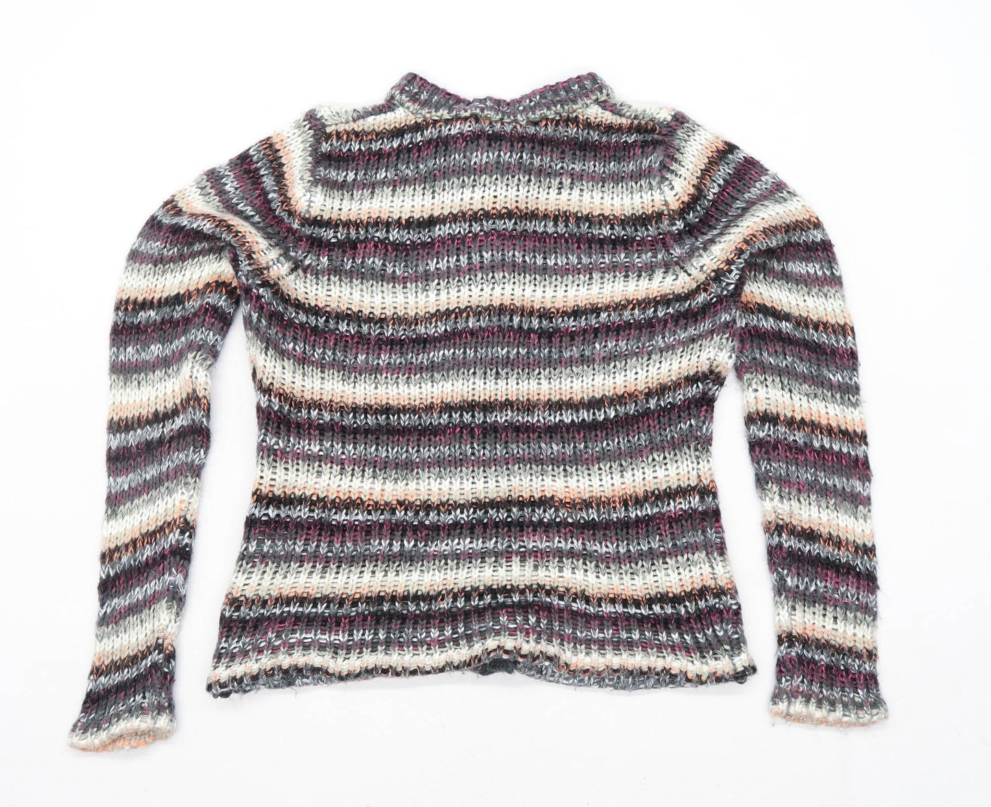 Zahara Womens Size 12 Striped Multi-Coloured Cardigan (Regular)