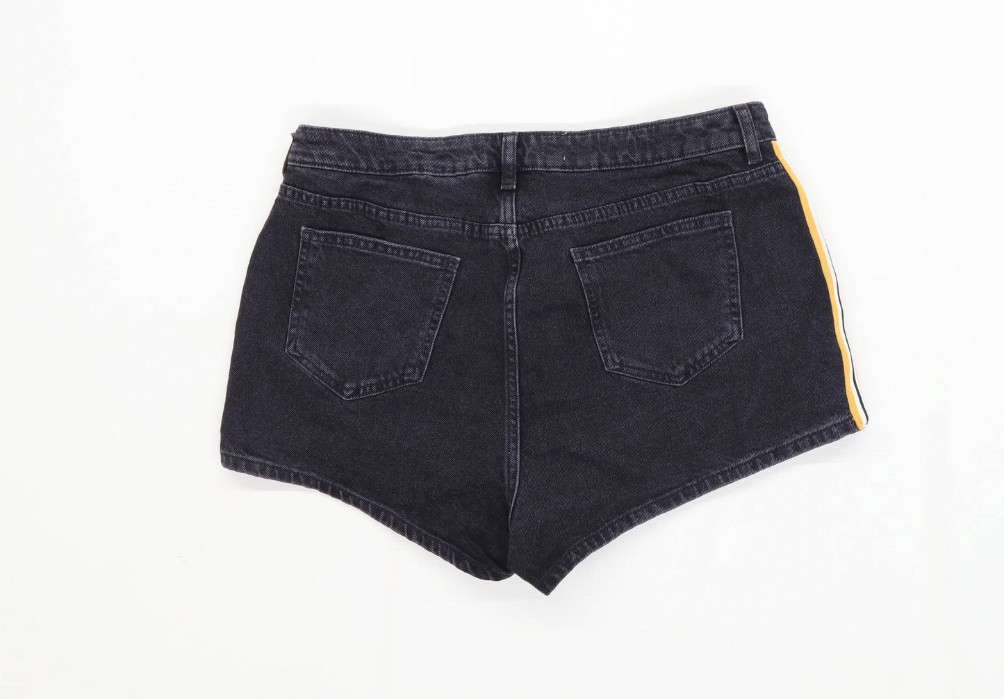 Womens Primark Black Denim Shorts Size 16/L2