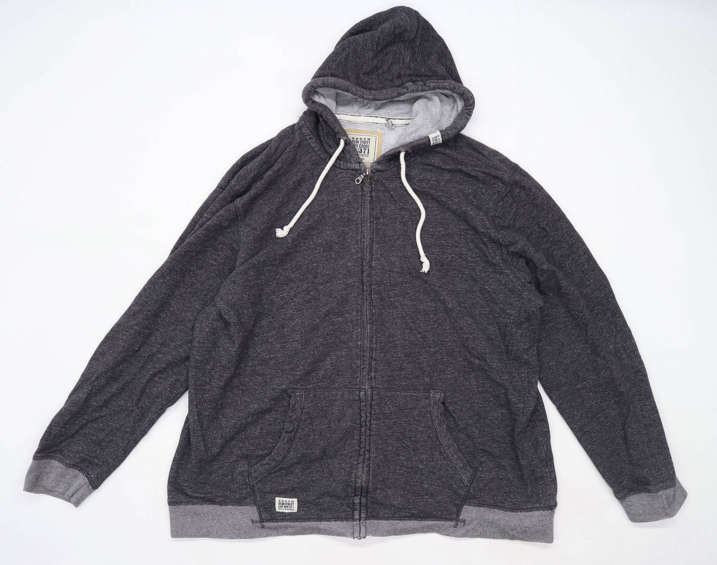 George Mens Size 2XL Cotton Blend Grey Hoodie