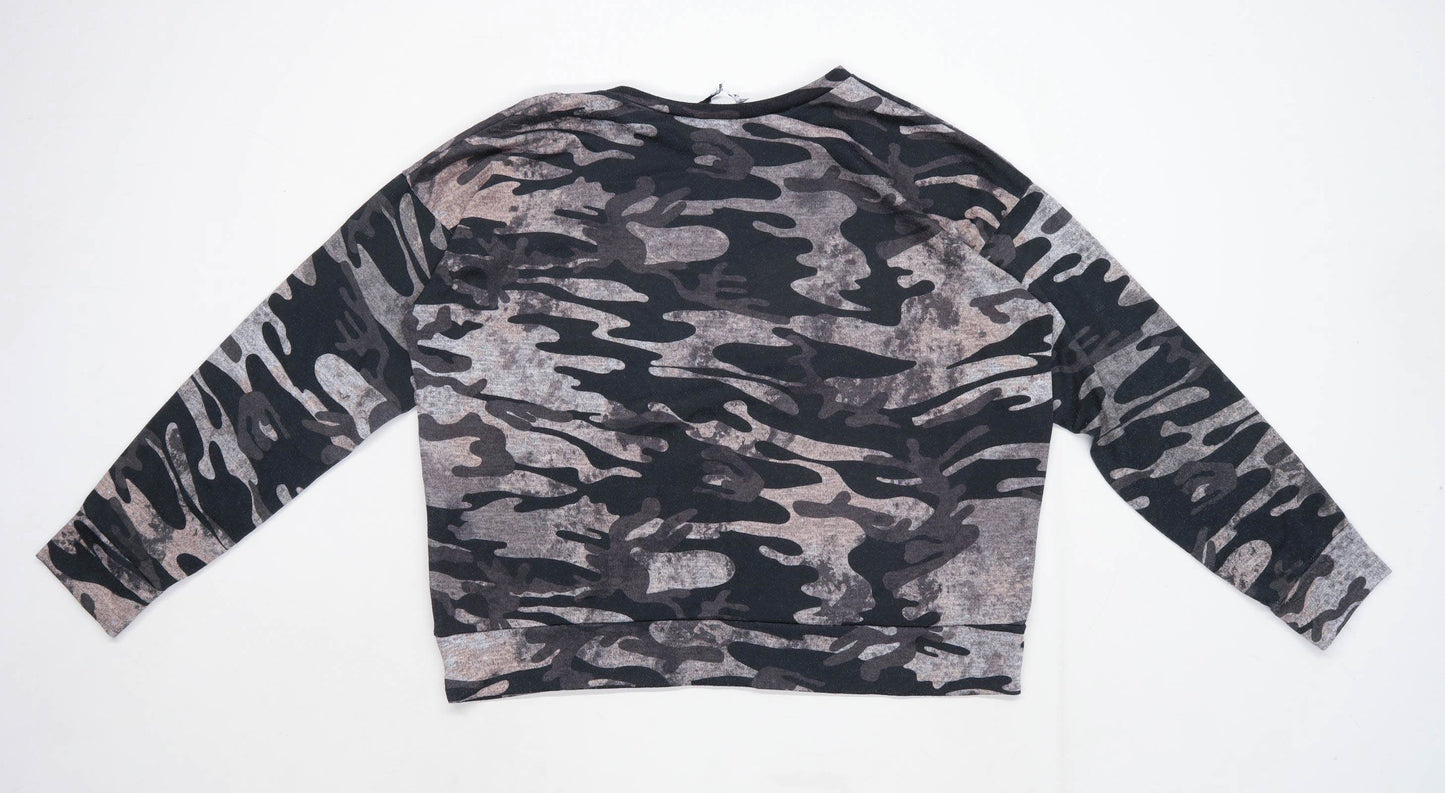 New Look Womens Size 16 Camouflage Multi-Coloured Sweatshirt (Regular)