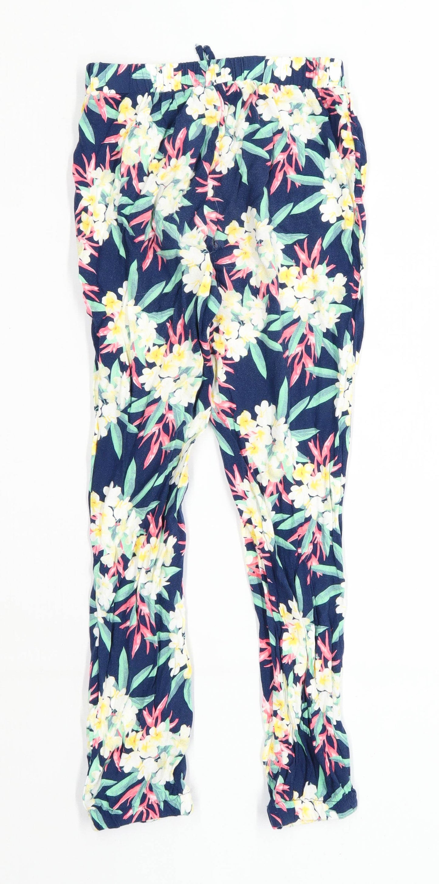 TU Girls Floral Multi-Coloured Trousers Age 9 Years
