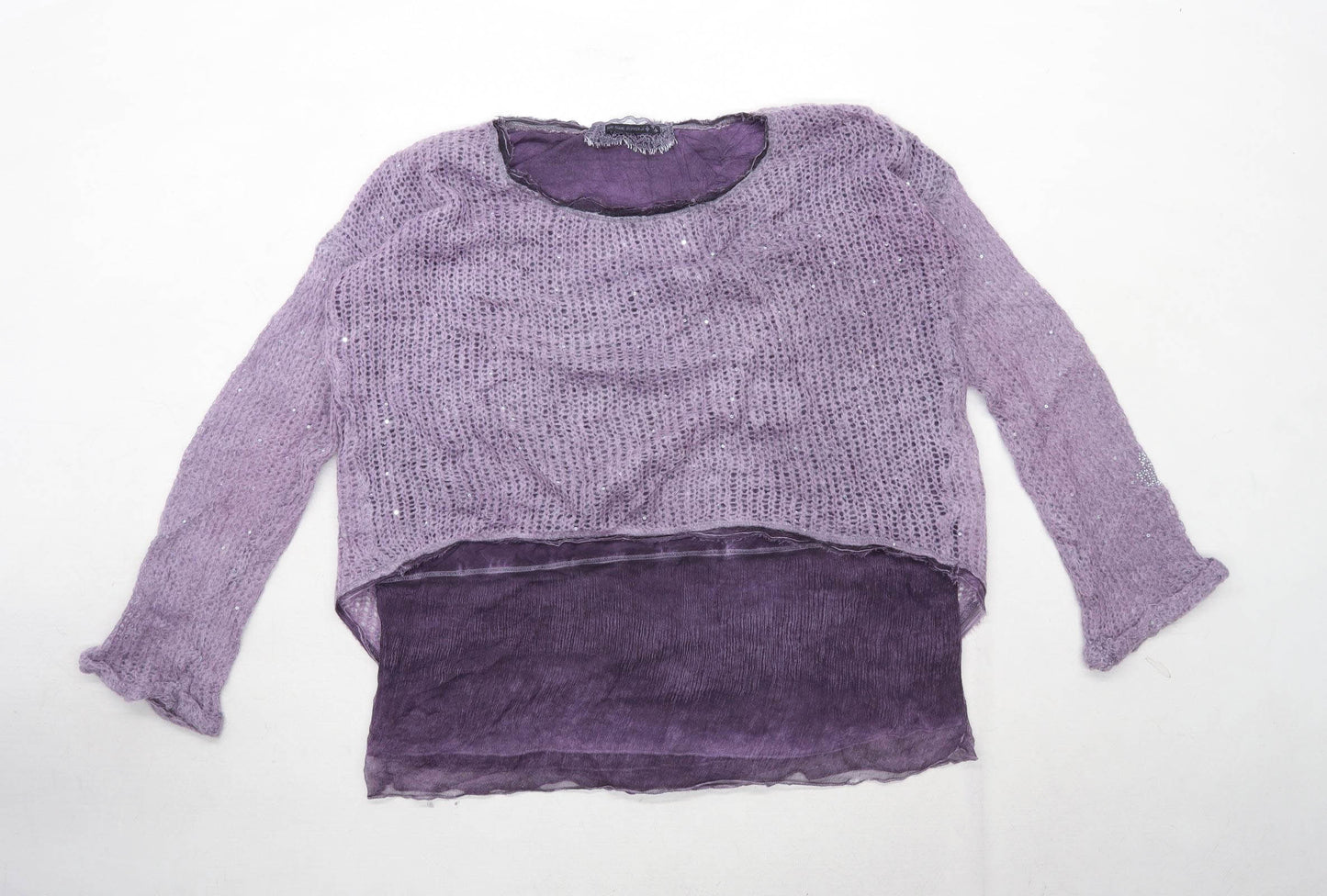 Too Blue Sister Womens Size L Textured Purple Jumper (Regular)