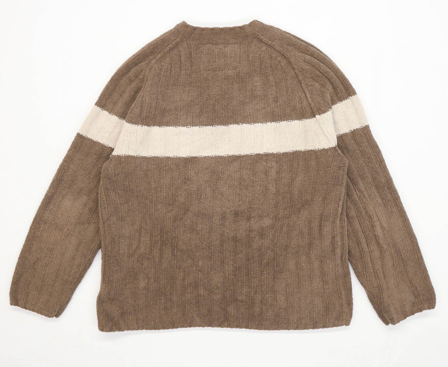 Next Mens Size L Striped Brown Jumper