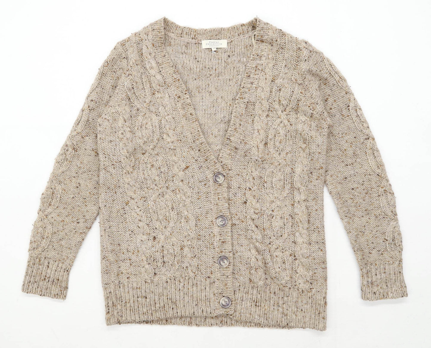 Debenhams Womens Size 14 Beige Cardigan (Regular)