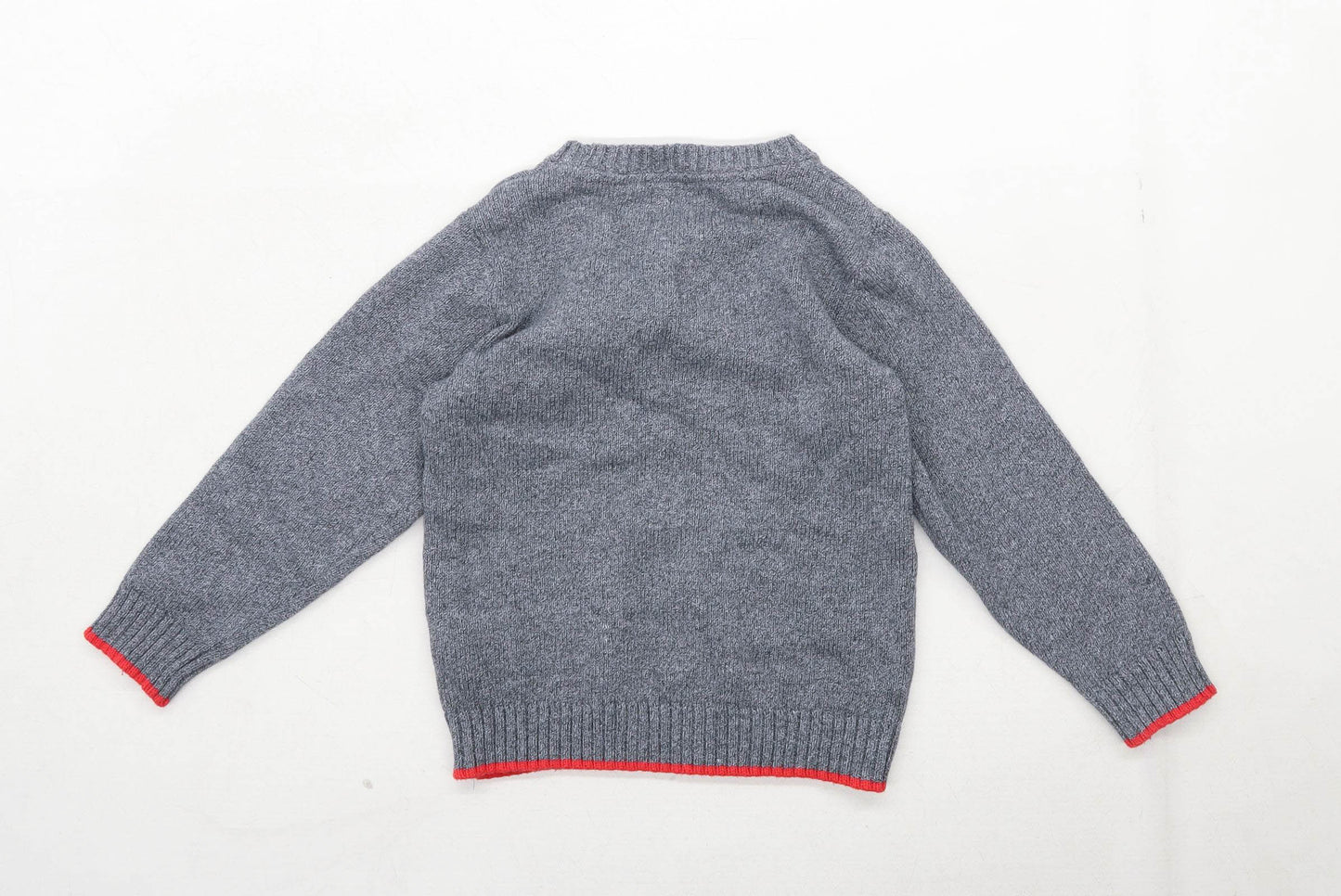 Next Boys Graphic Grey Christmas Santa Jumper Age 4 Years
