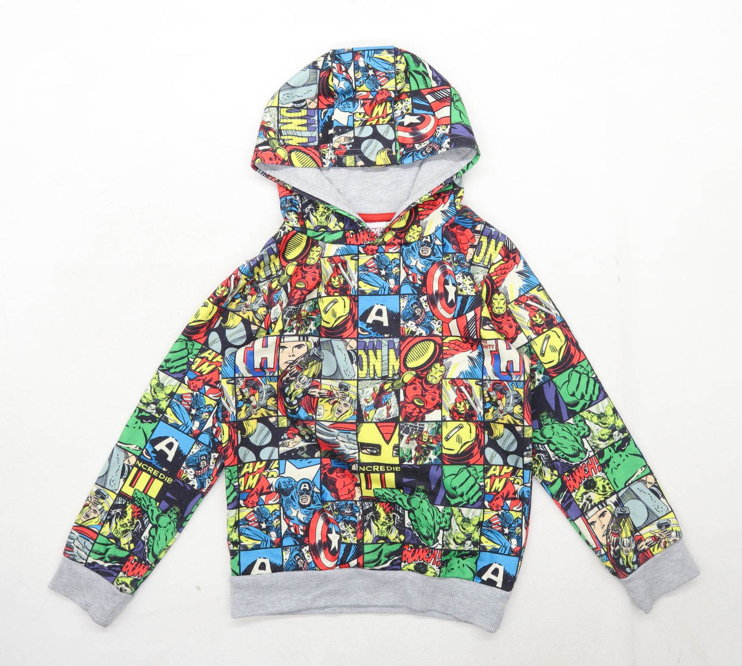 Marvel Boys Graphic Multi-Coloured SuperheroS Hoodie Age 7-8 Years