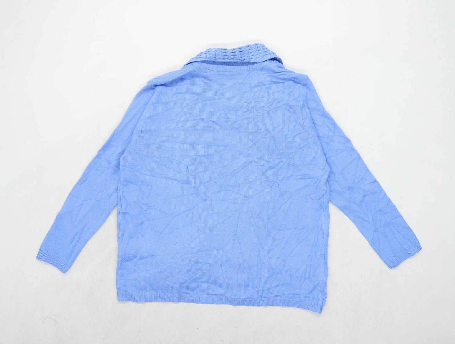 Envy Us Womens Size L-XL Cotton Blend Blue Cardigan (Regular)