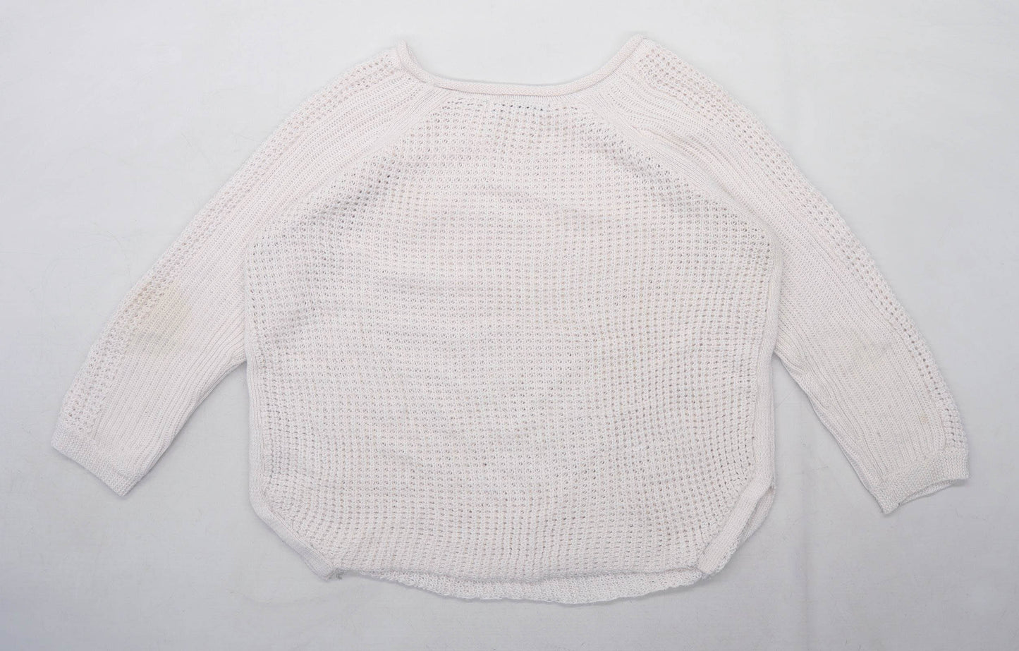 Zara Womens Size L Textured Pink Jumper (Regular)