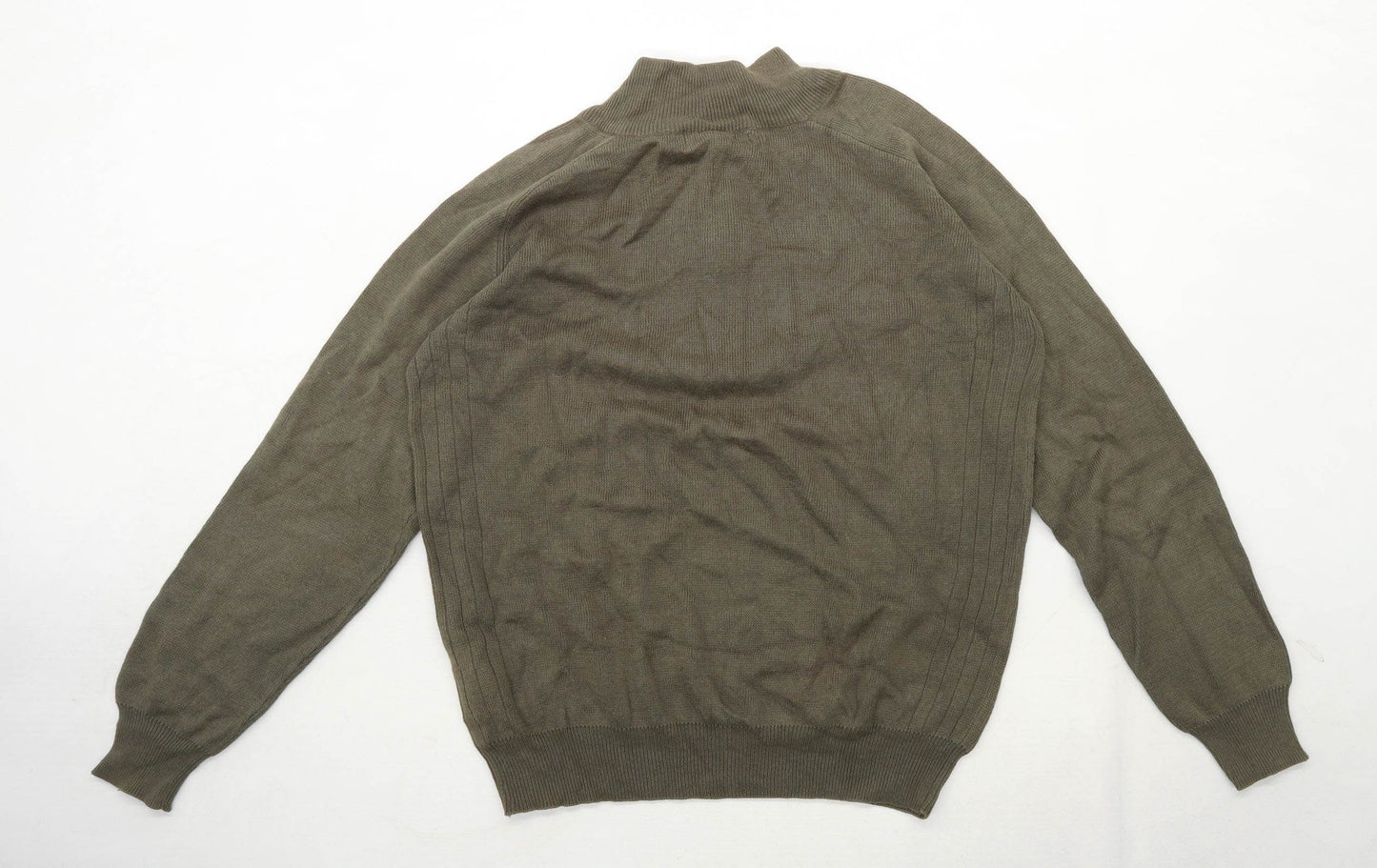 Edinburgh Woollen Mill Womens Size 14-16 Cotton Green Jumper (Regular)