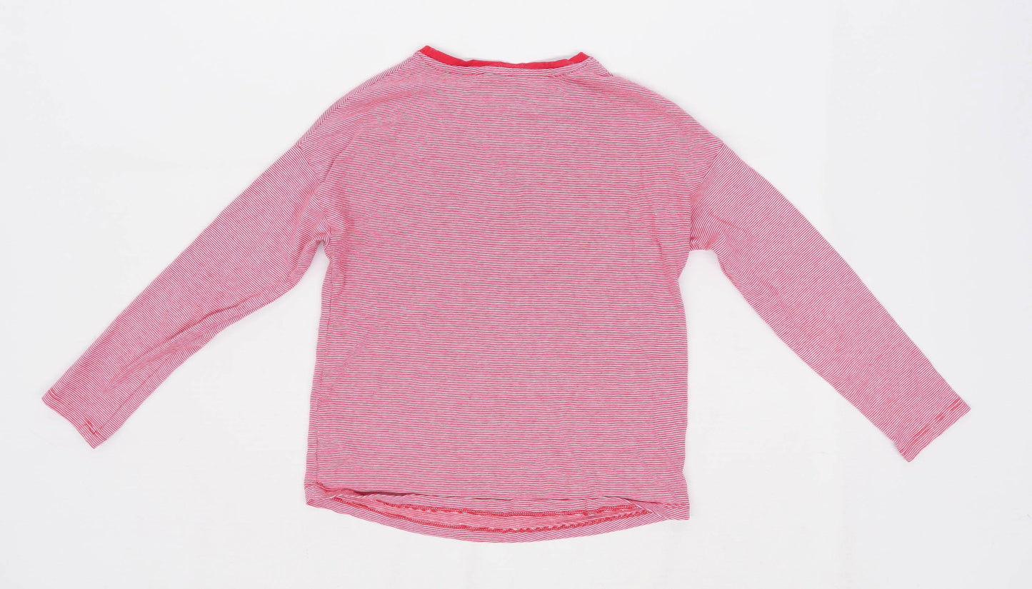 Next Boys Striped Red Top Age 10 Years