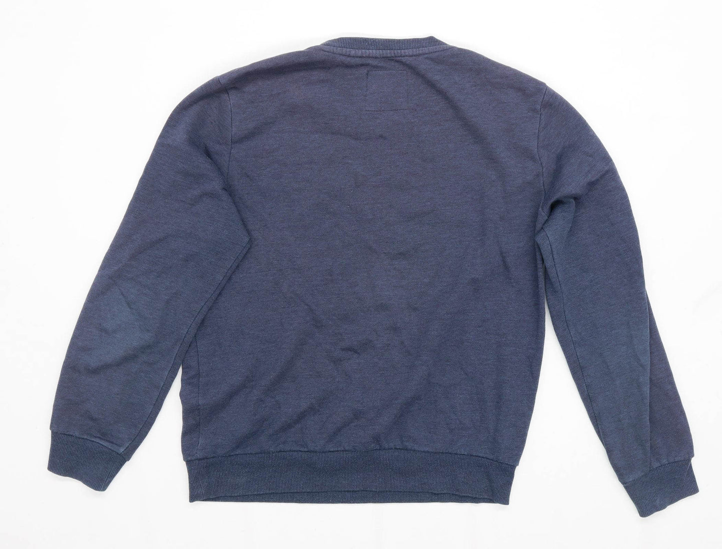 New Look Mens Size M Cotton Graphic Blue Chill Sweatshirt