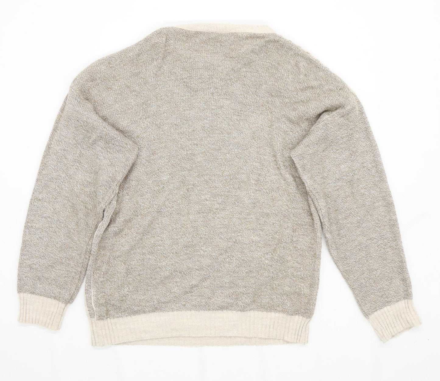 Preworn Mens Size S Striped Beige Jumper