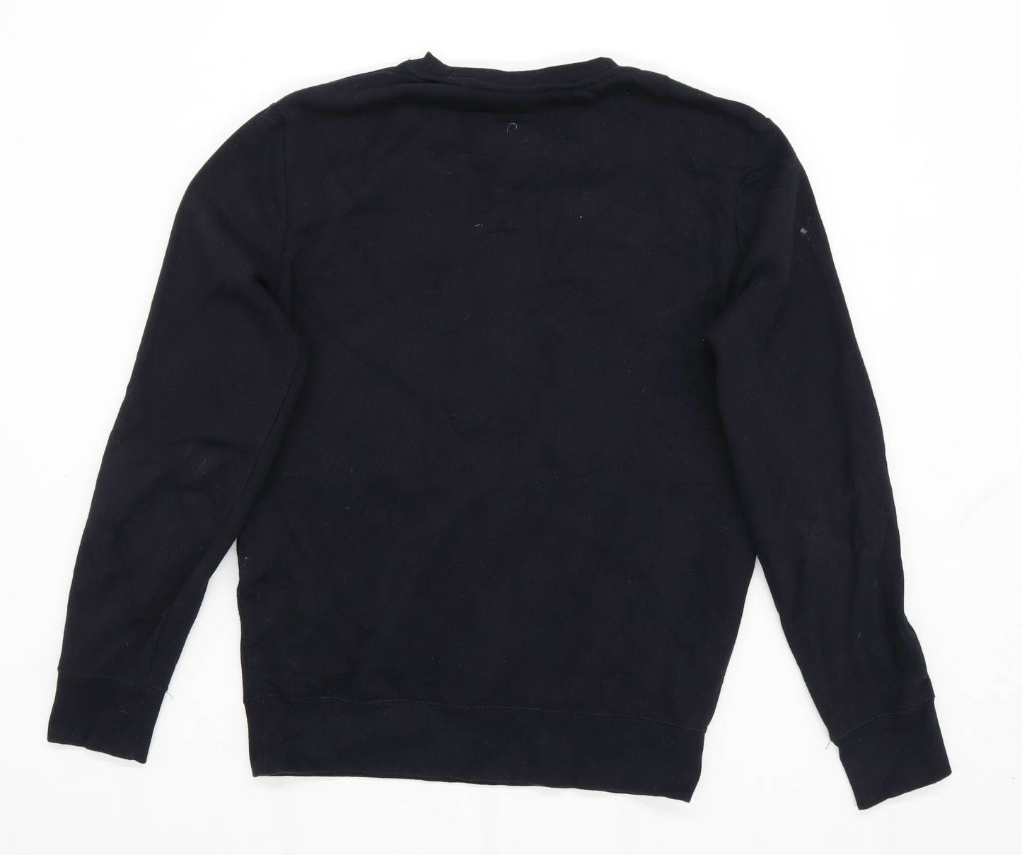 H&M Mens Size XS Cotton Graphic Black Shell Sweatshirt