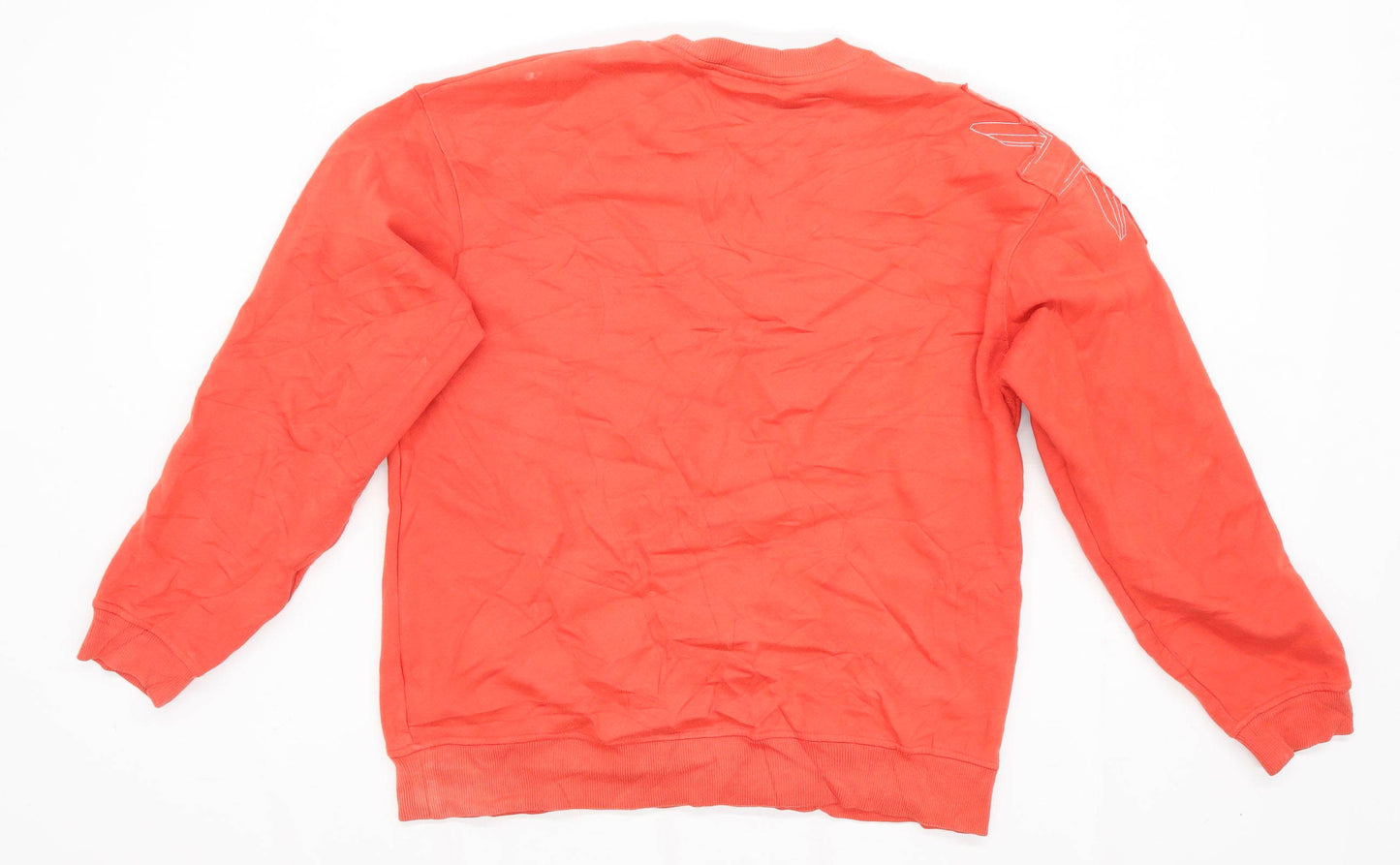 Reebok Mens Size S Cotton Orange Pocket Sweatshirt