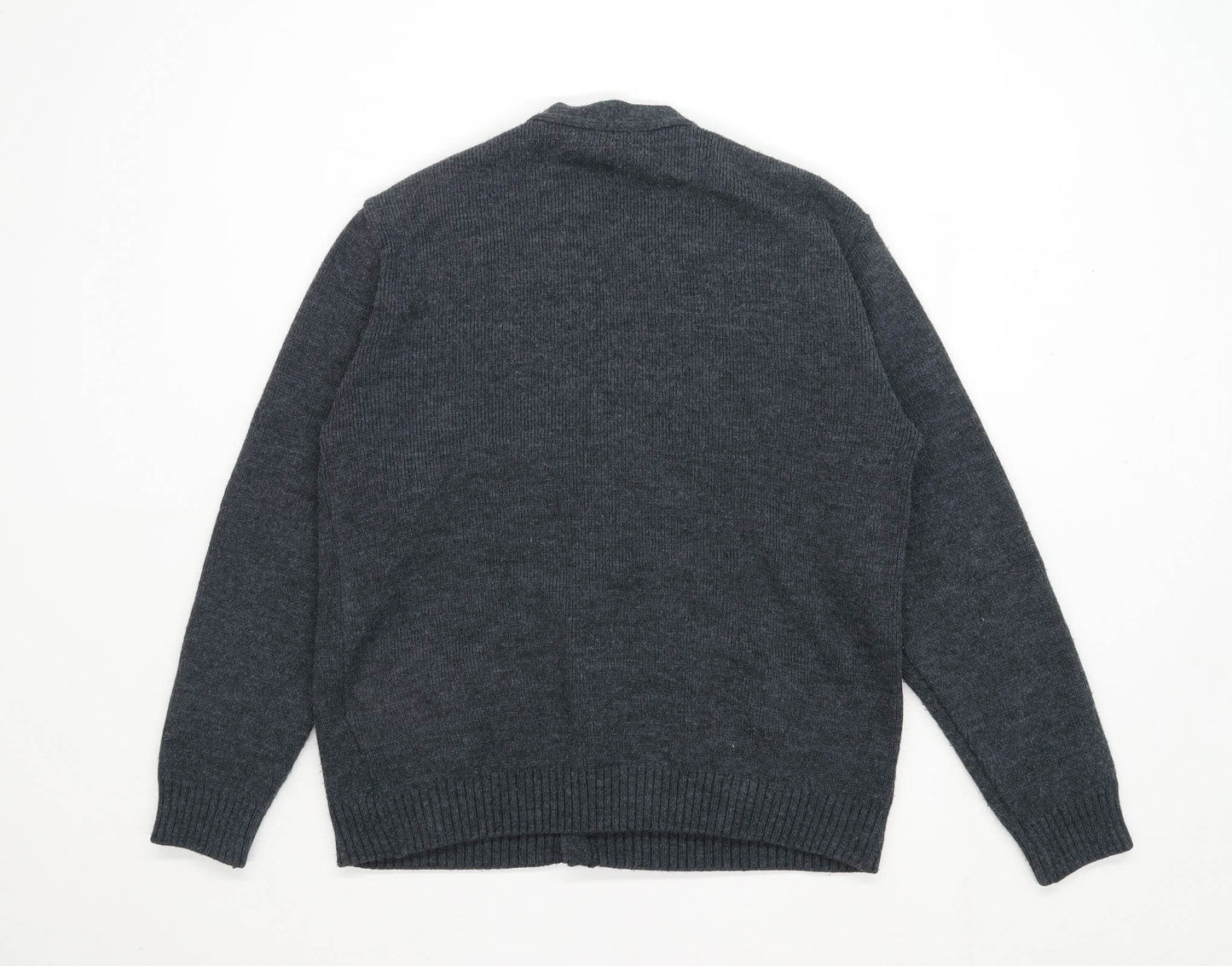 BHS Mens Size M Geometric Grey Cardigan