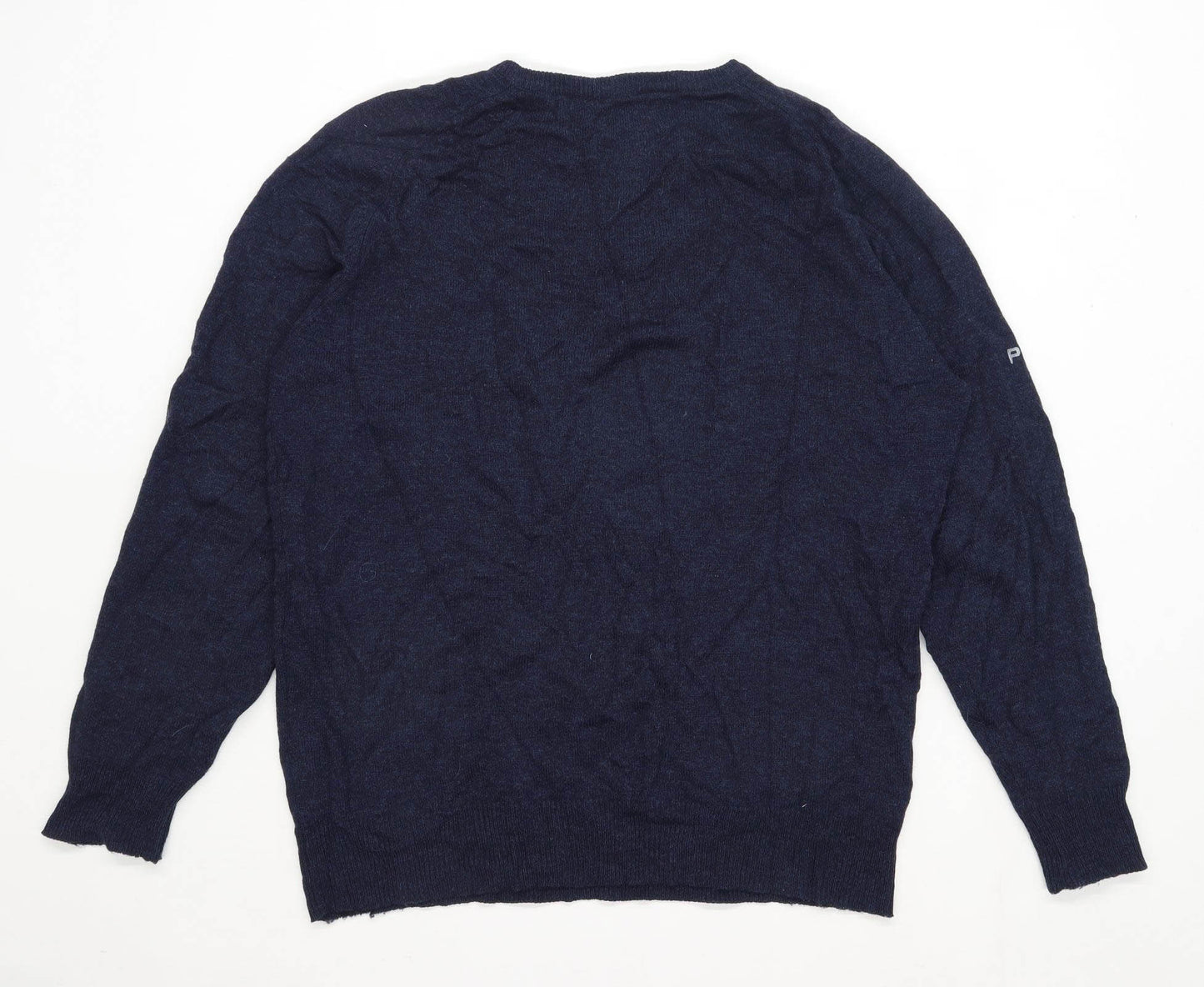 Ping Mens Size M Wool Graphic Blue Jumper