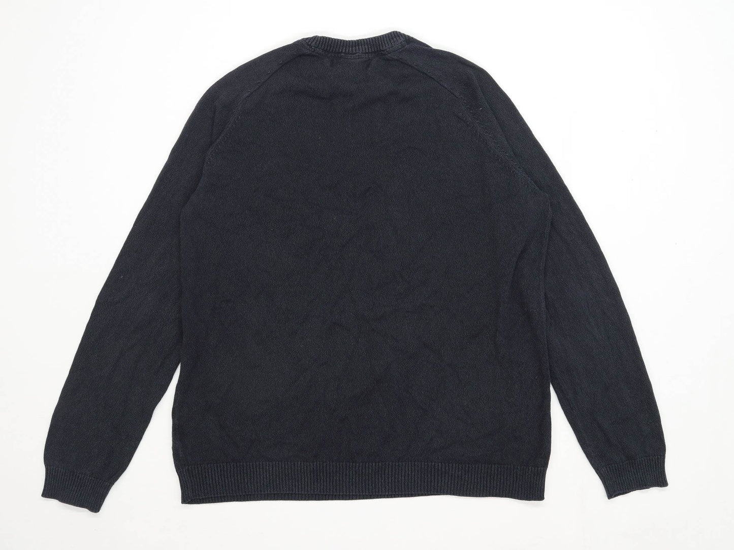 H&M Mens Size XL Cotton Black Jumper