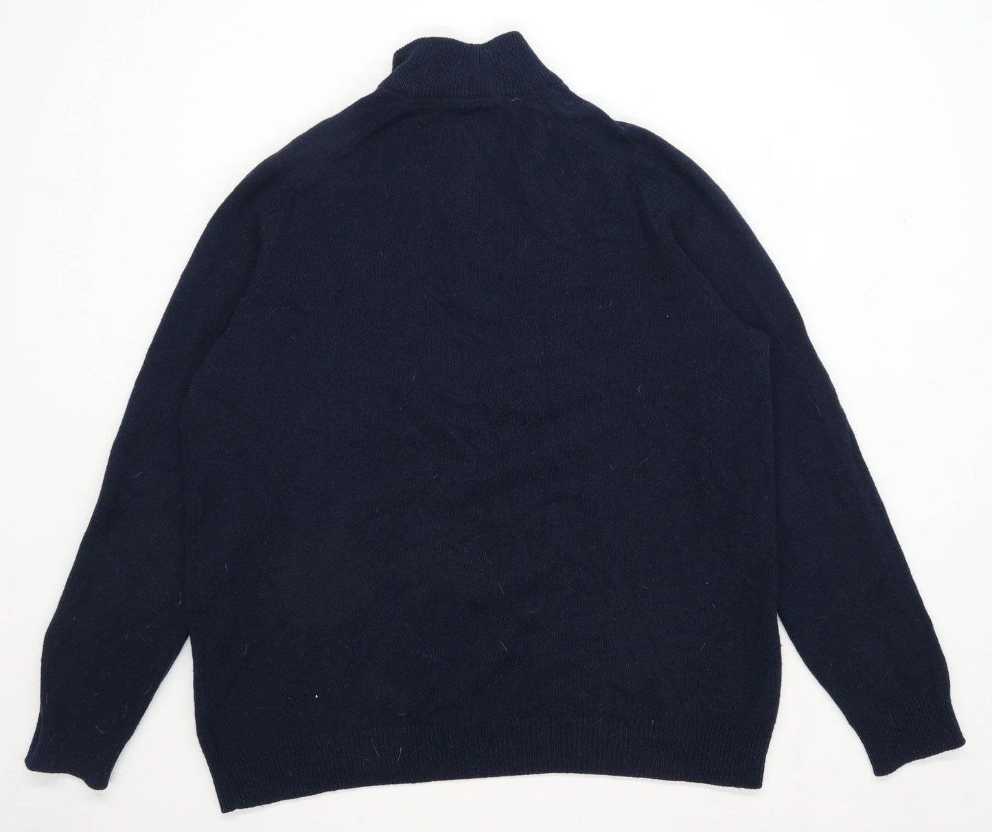 Next Mens Size 2XL Lambswool Blue Jumper