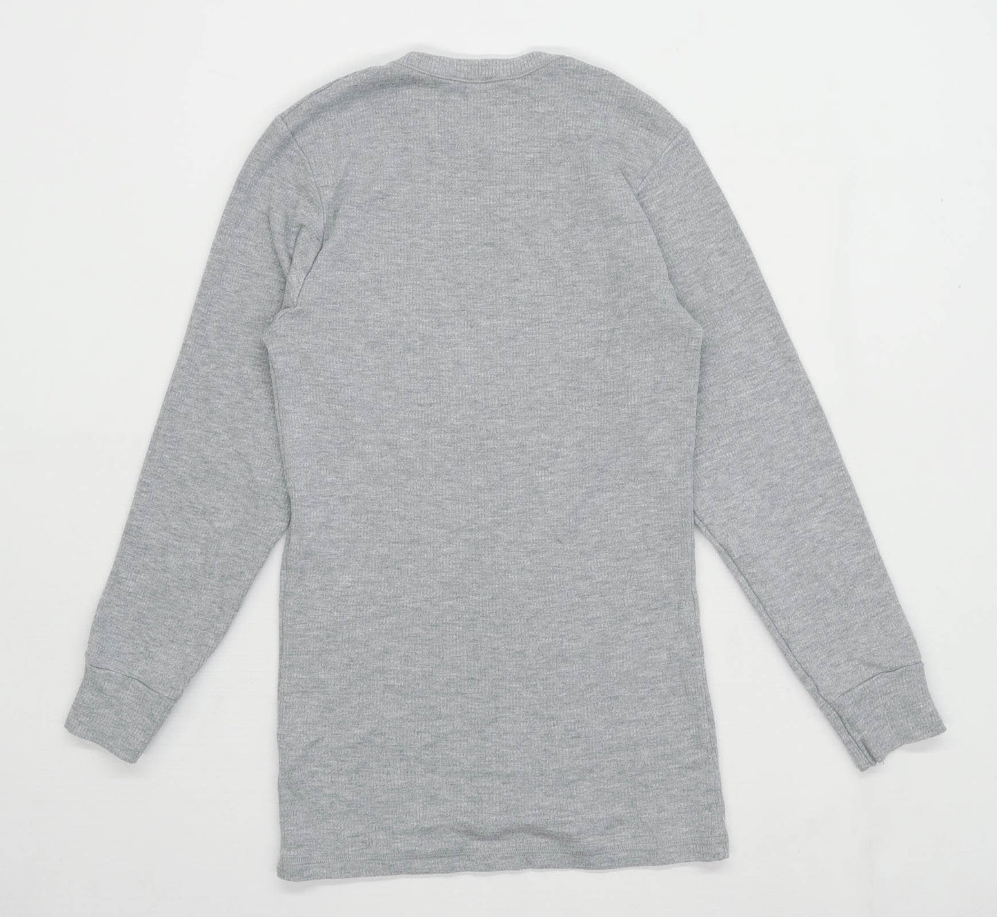 George Mens Size S Cotton Blend Grey Long Sleeve T-Shirt